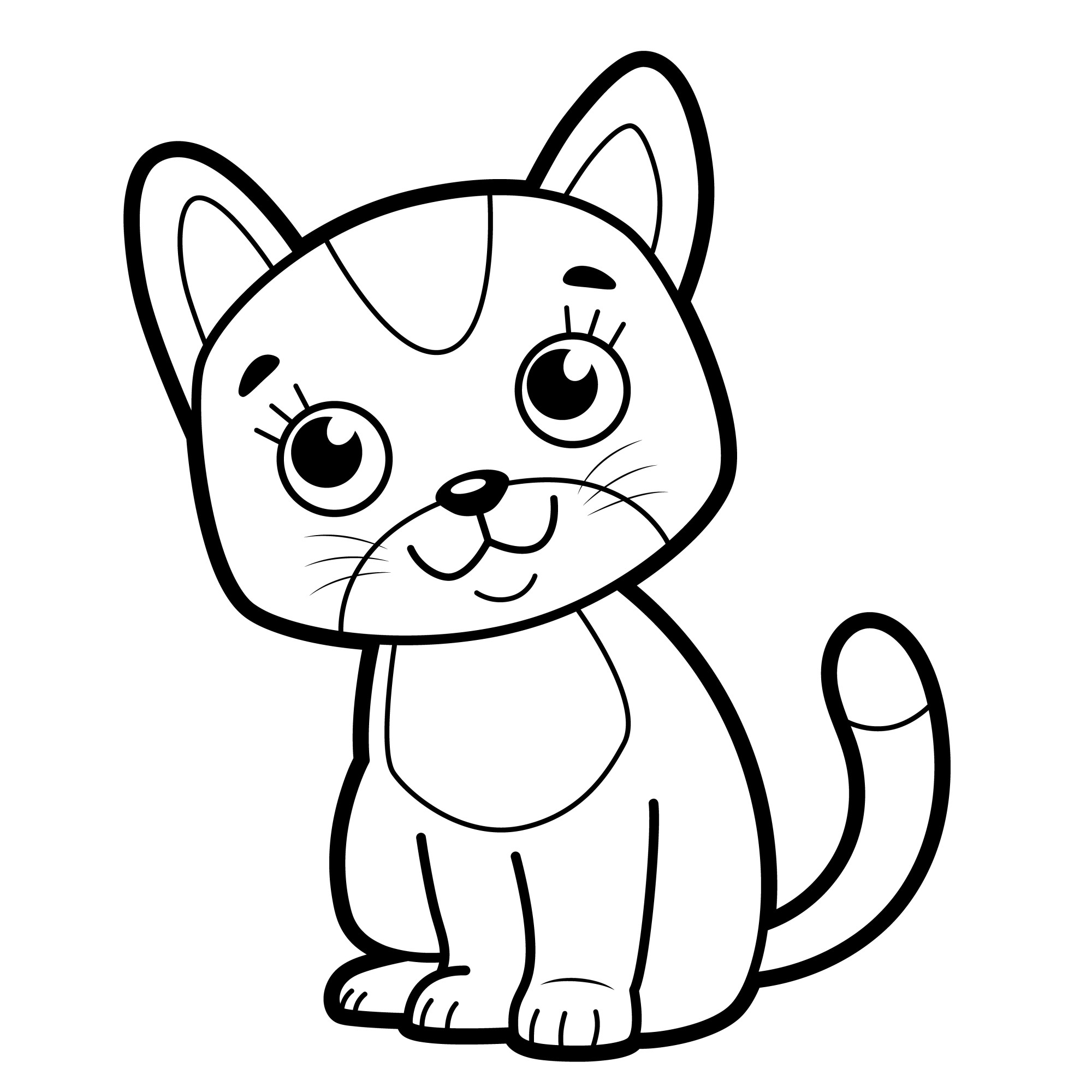 Раскраска для детей: кот из мультфильма