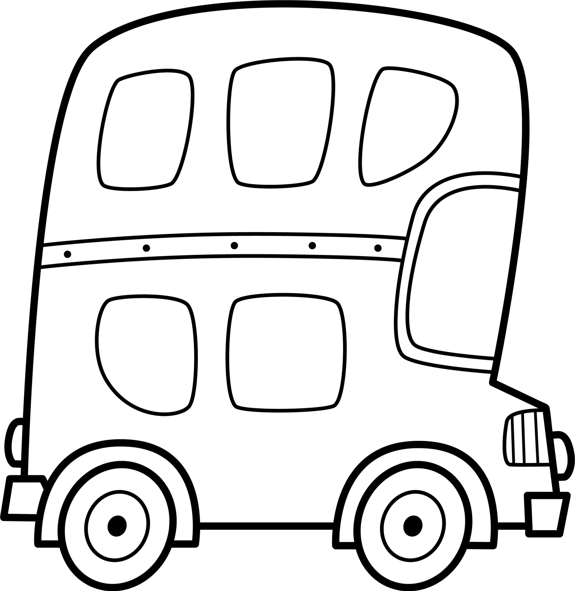 Раскраска для детей: английский автобус