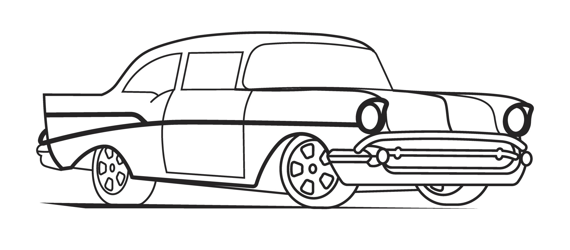 Раскраска для детей: гоночная машина «Гонщиков грация»