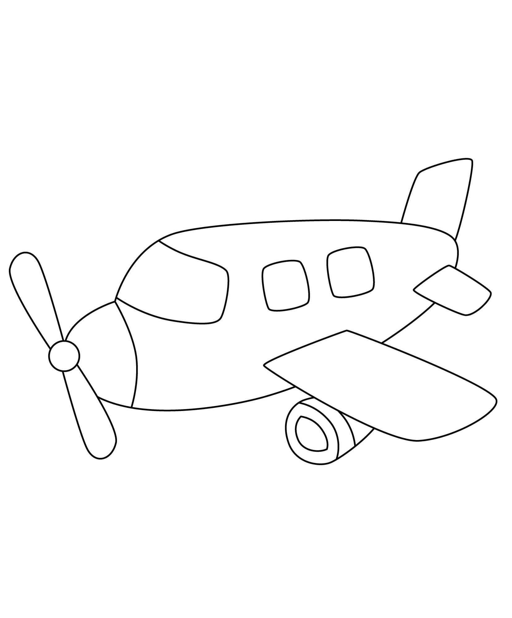 Раскраска для детей: самолетик «Алюминиевая птица»