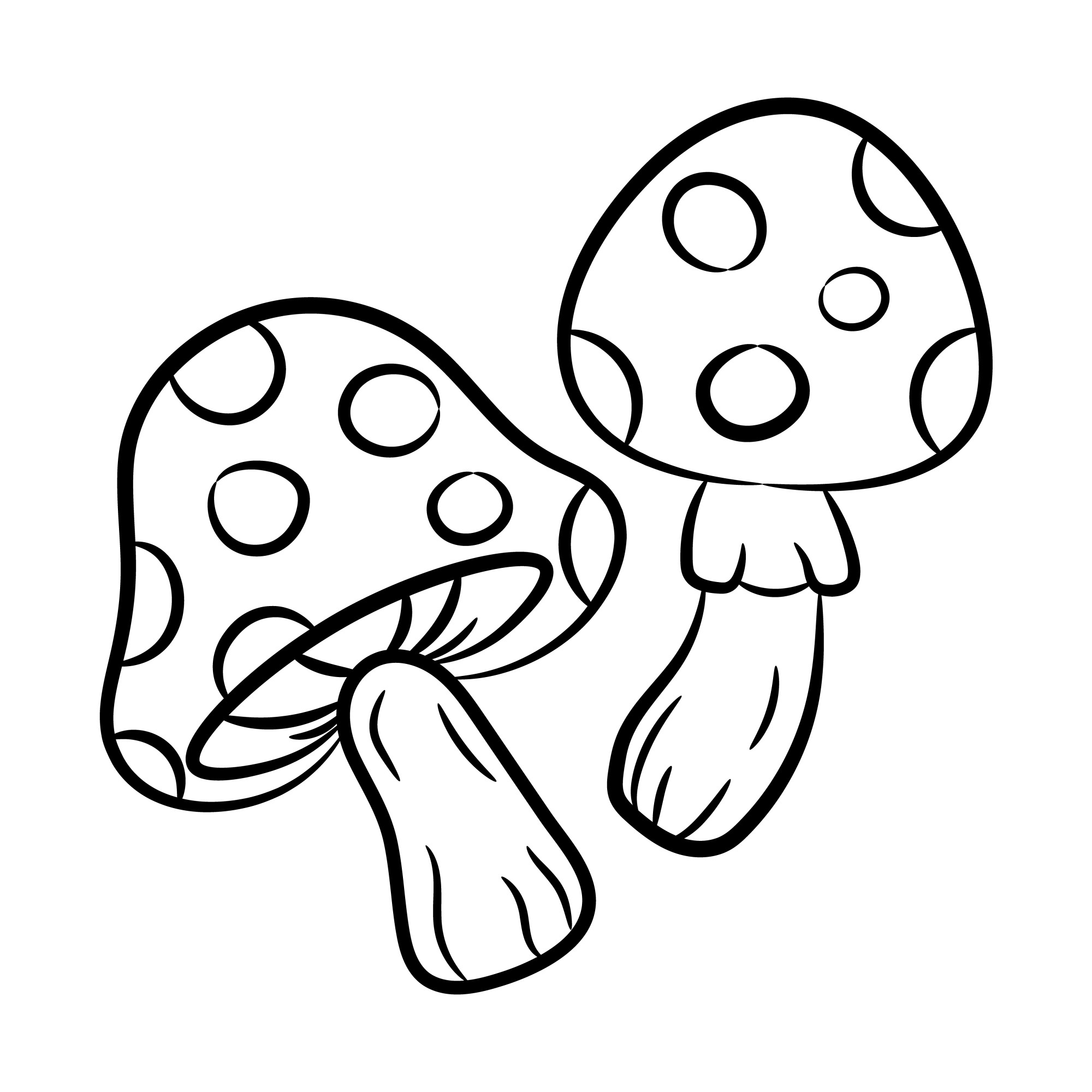 Раскраска для детей: осенние несъедобные грибы
