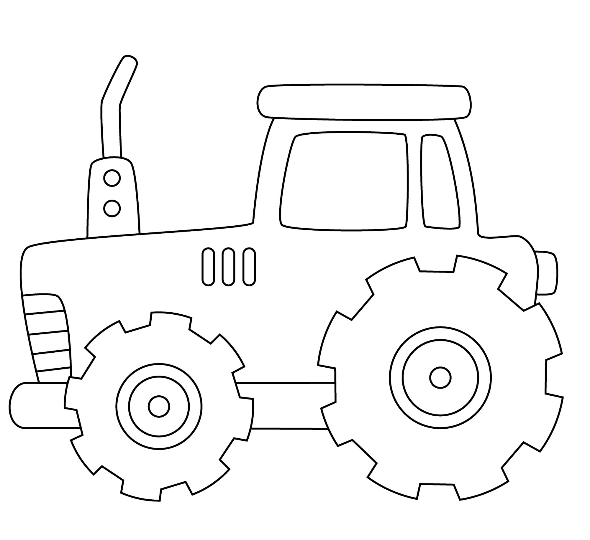 Раскраска для детей: трактор