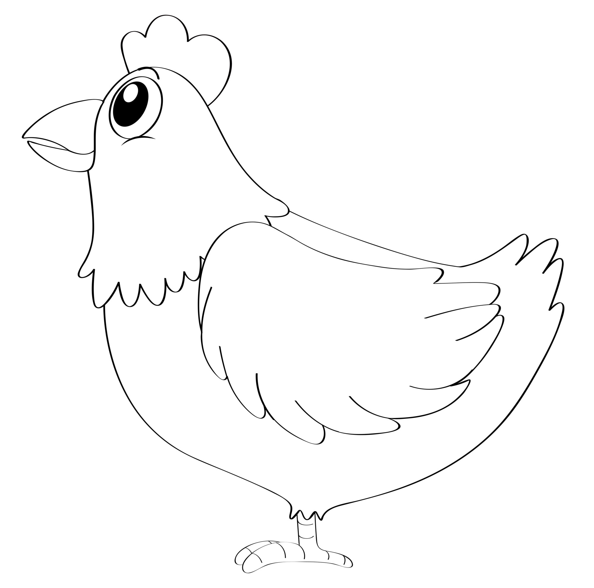 Раскраска для детей: птица курица несушка