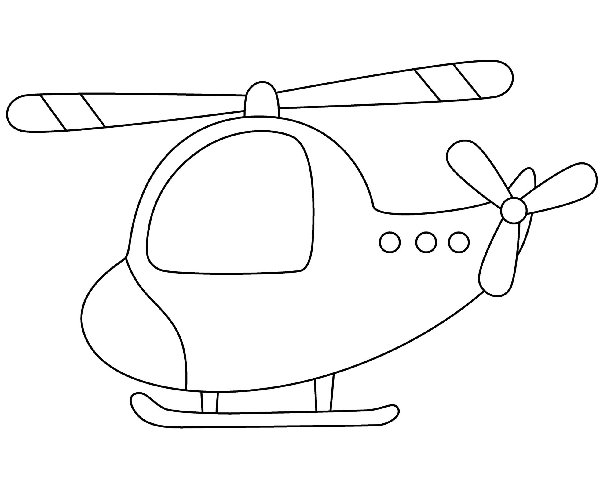 Раскраска для детей: миниатюрный вертолет