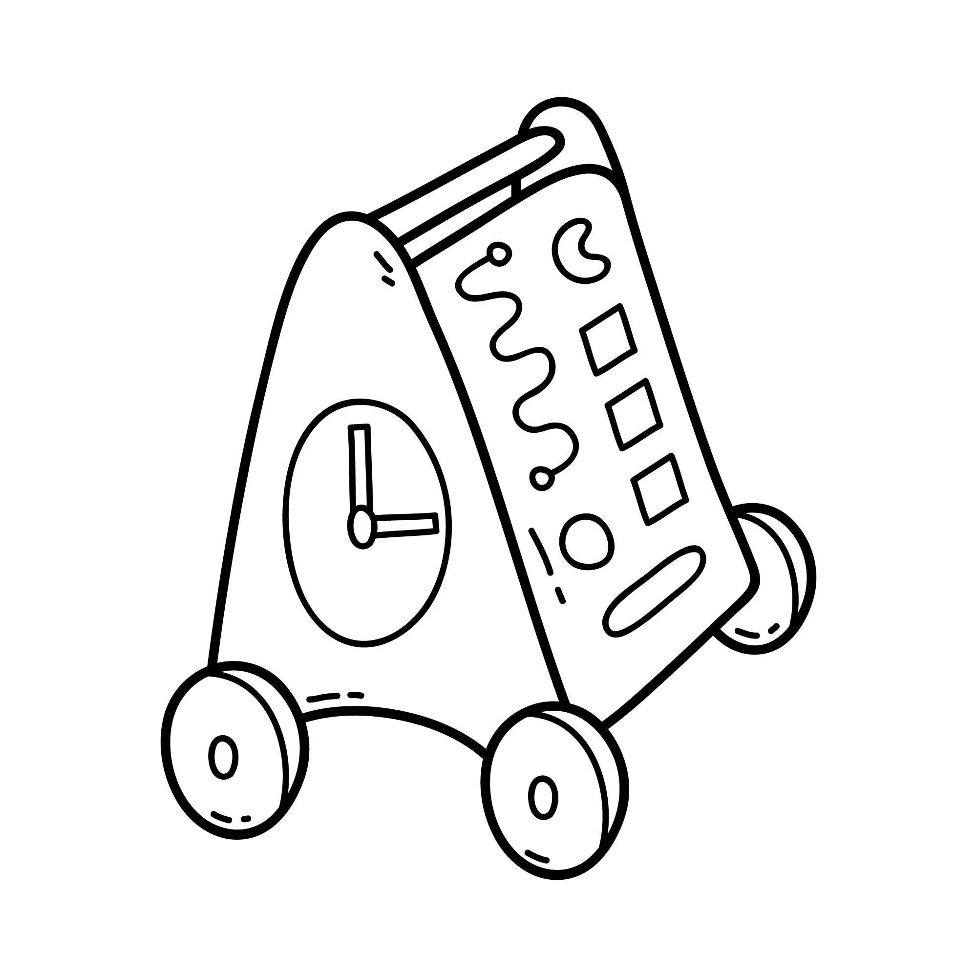 Раскраска для детей: игрушка детский бизиборд