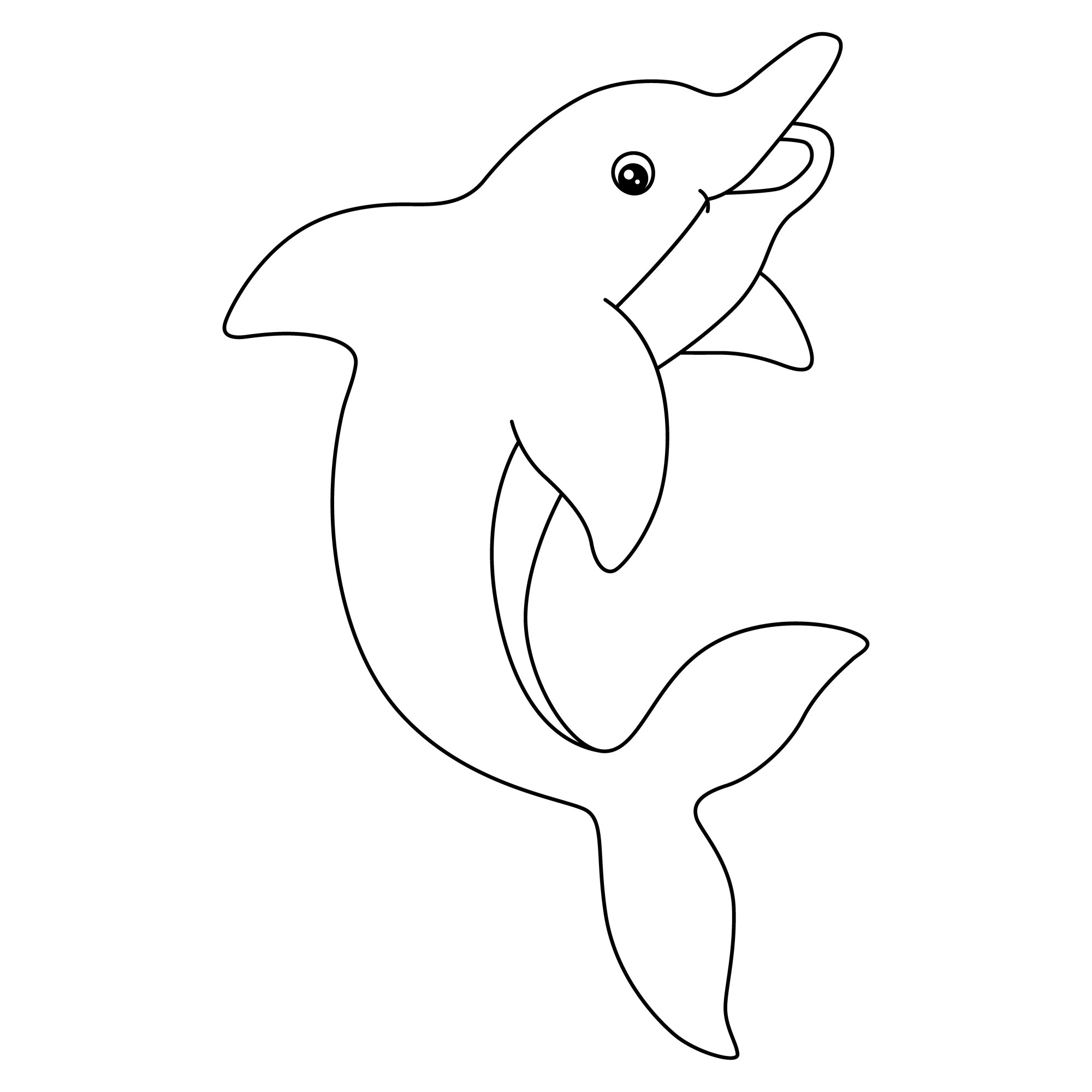 Раскраска для детей: дельфин «Морские грации»
