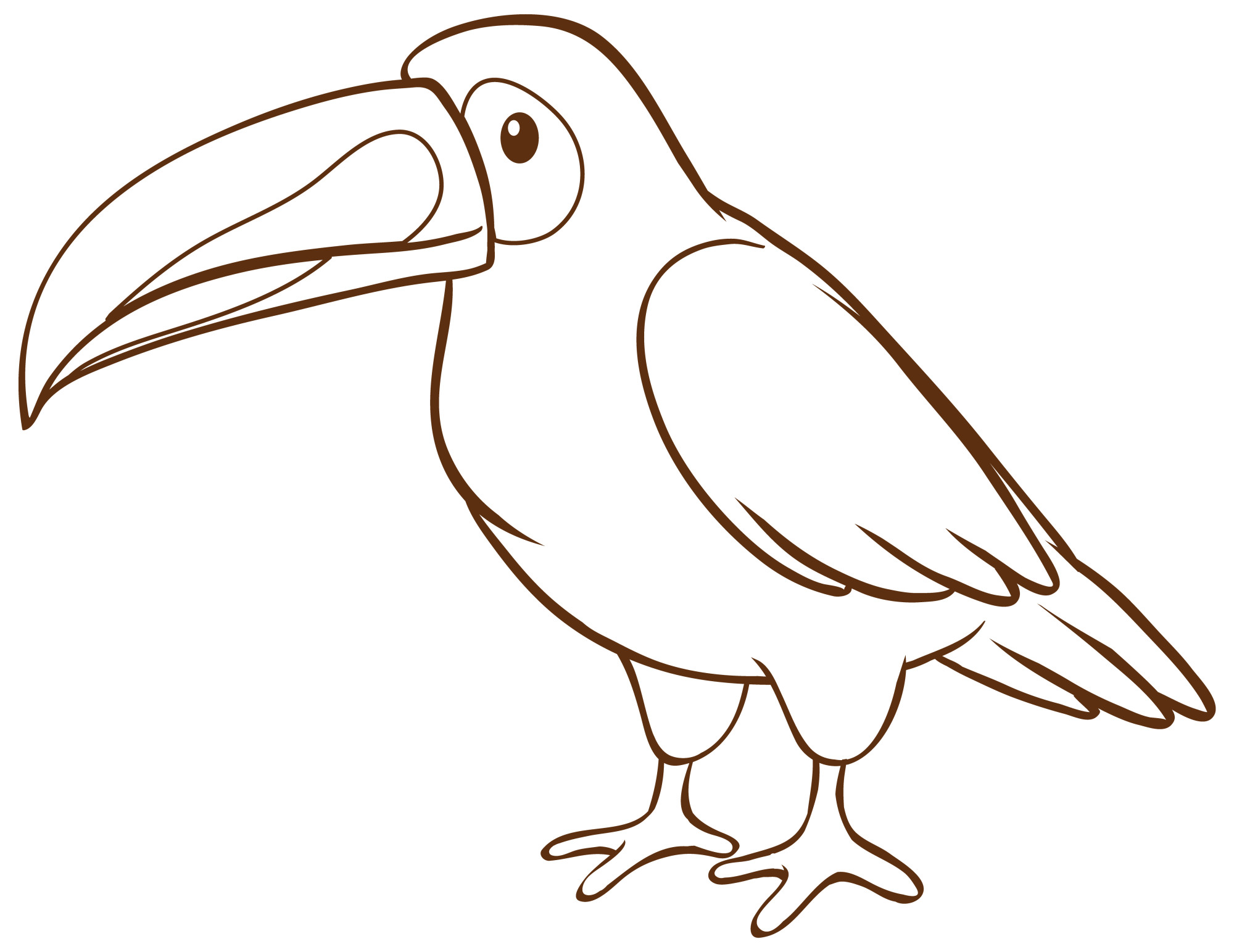 Раскраска для детей: птица тукан