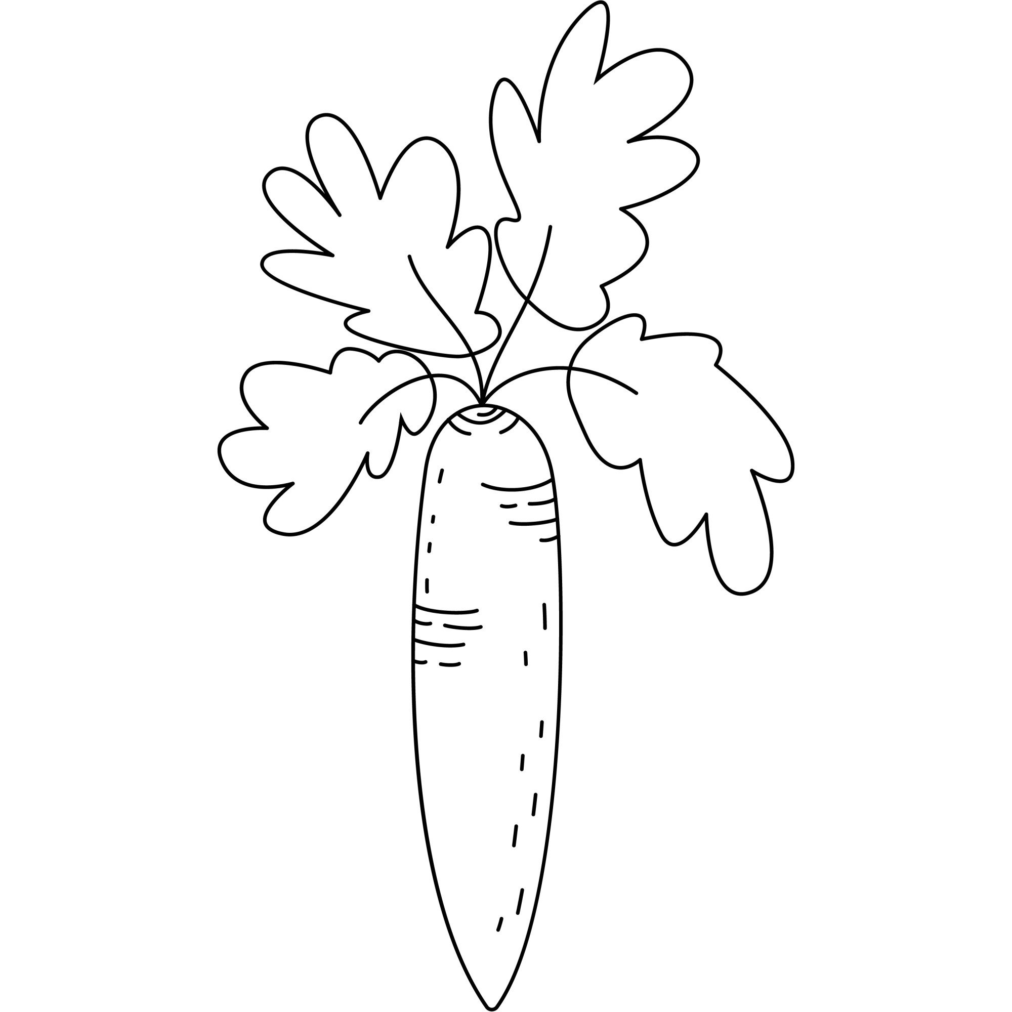 Раскраска для детей: сельскохозяйственная морковь