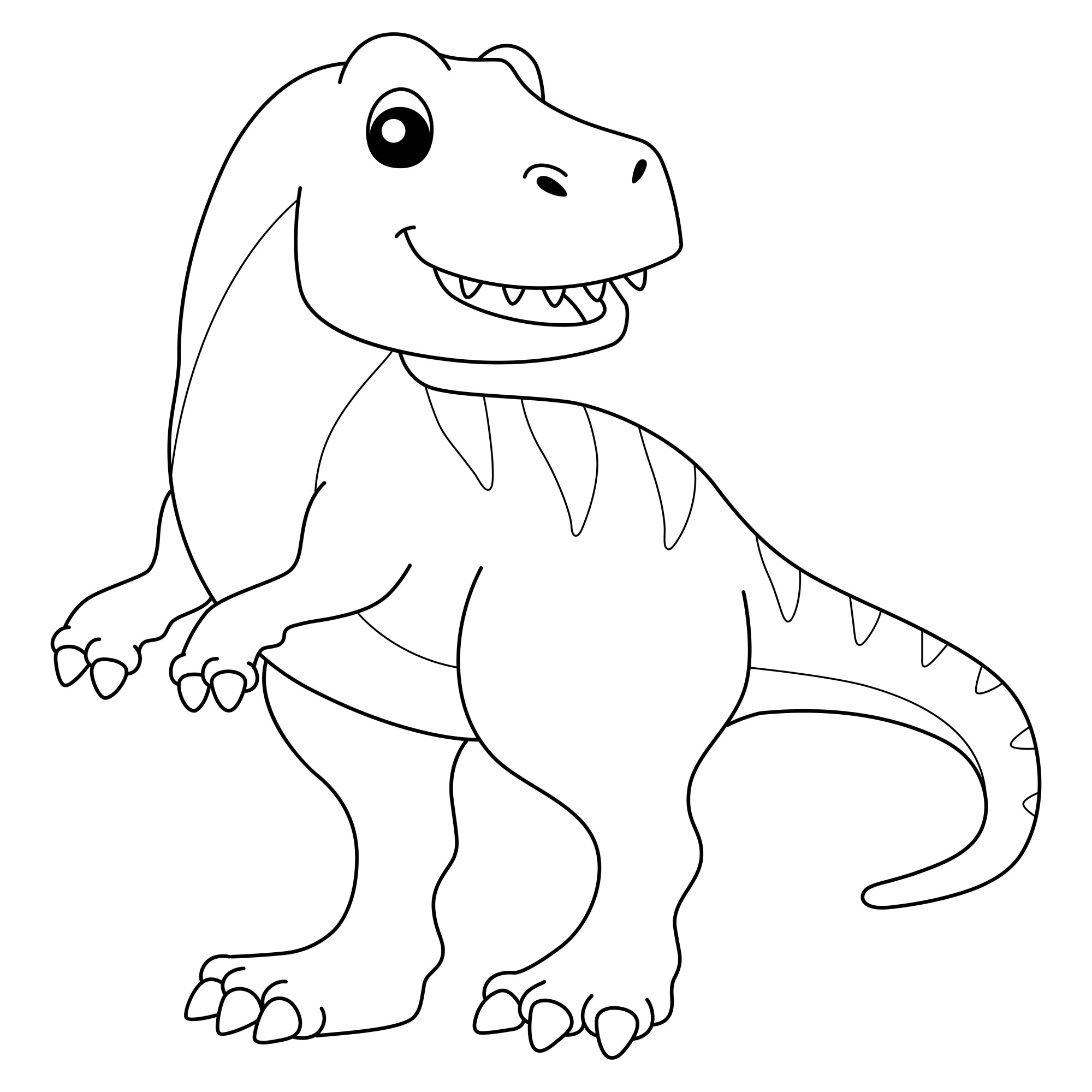 Раскраска для детей: тираннозавр Тирекс