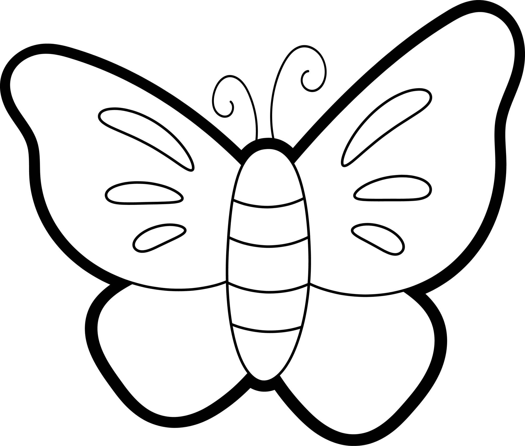 Раскраска для детей: игрушечная бабочка