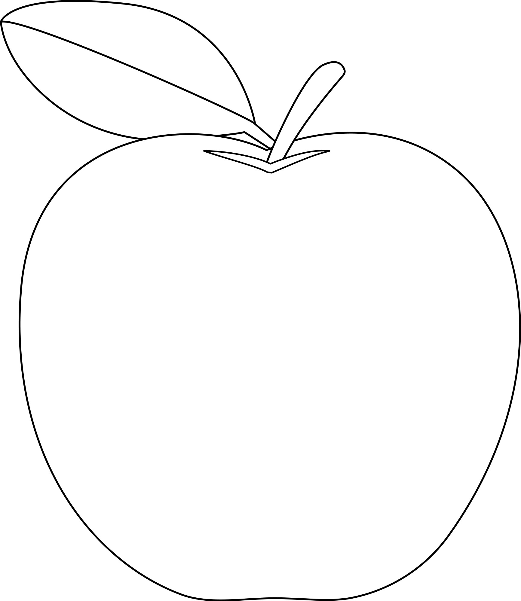 Раскраска для детей: сладкое яблоко