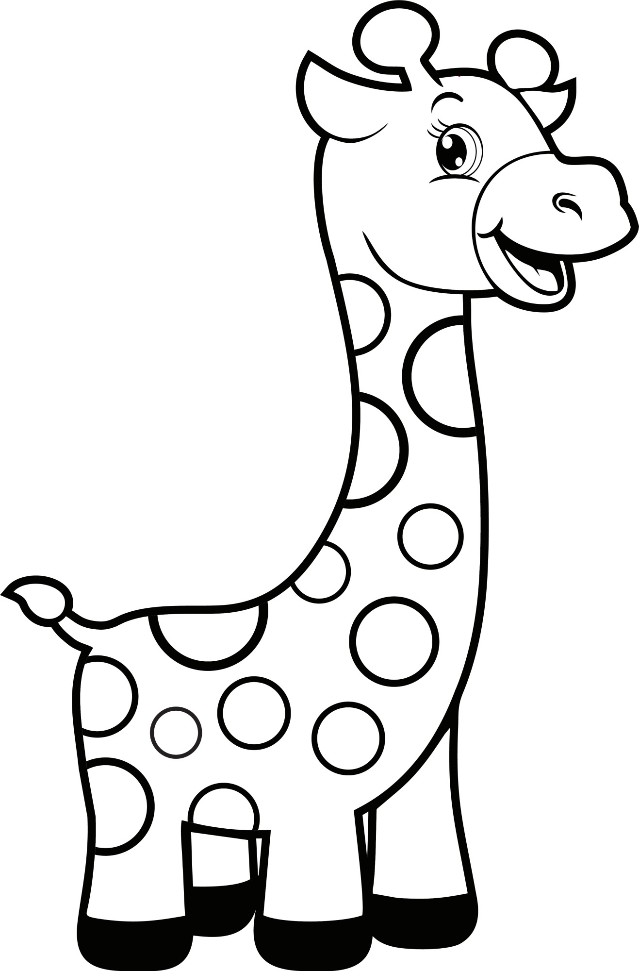 Раскраска для детей: игрушка жираф