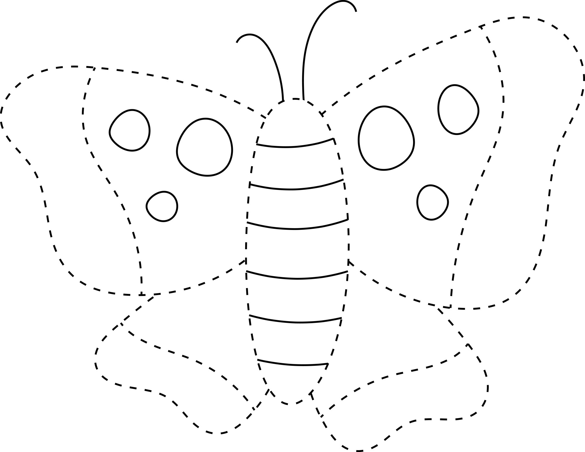 Раскраска для детей: красивая бабочка по точкам