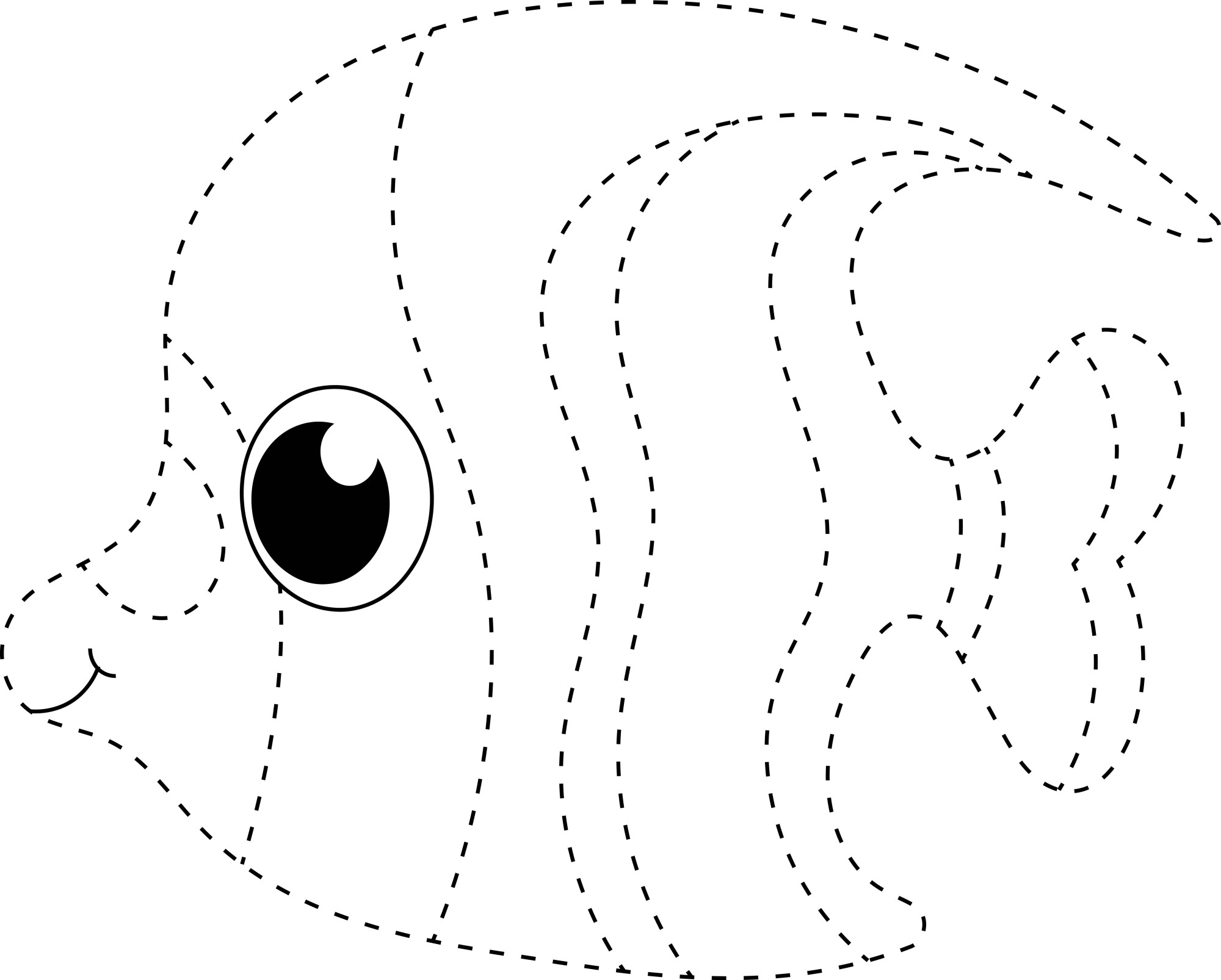 Раскраска для детей: экзотическая рыбка по точкам