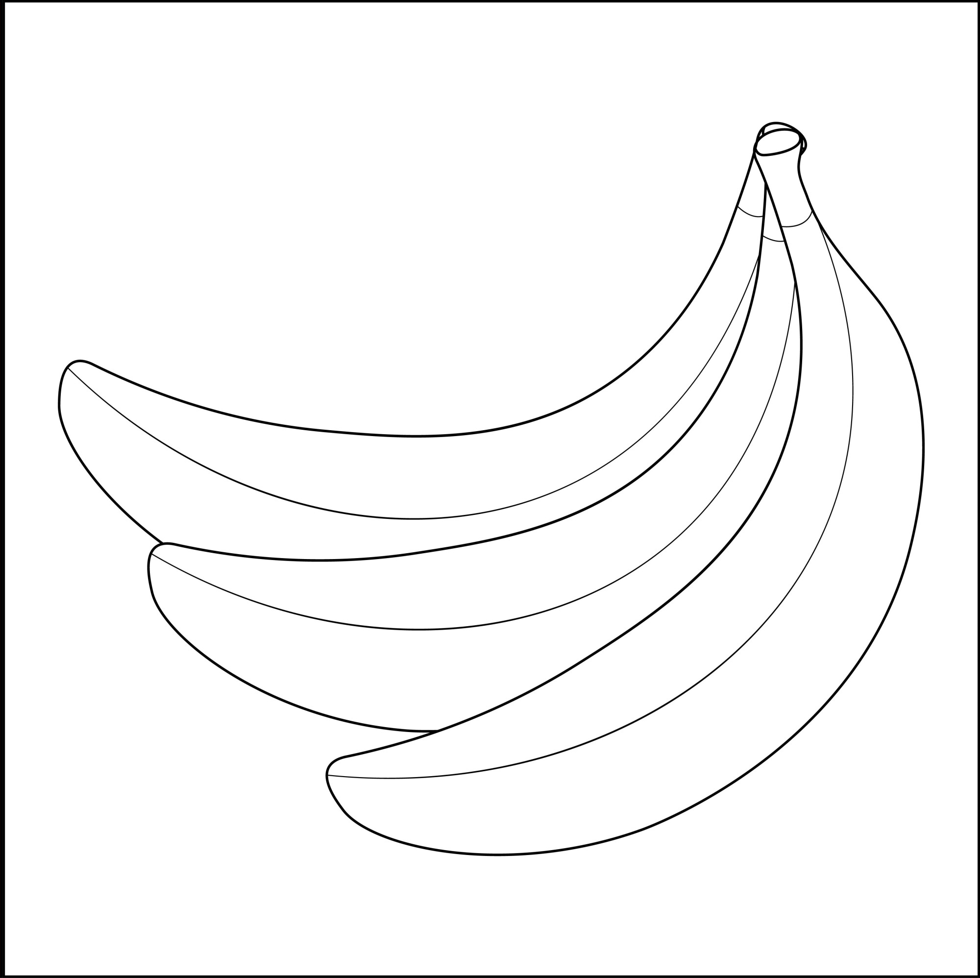 Раскраска для детей: бананы