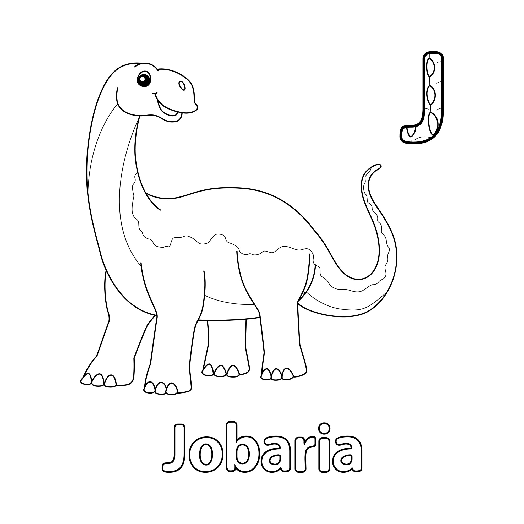Раскраска для детей: буква J английского алфавита
