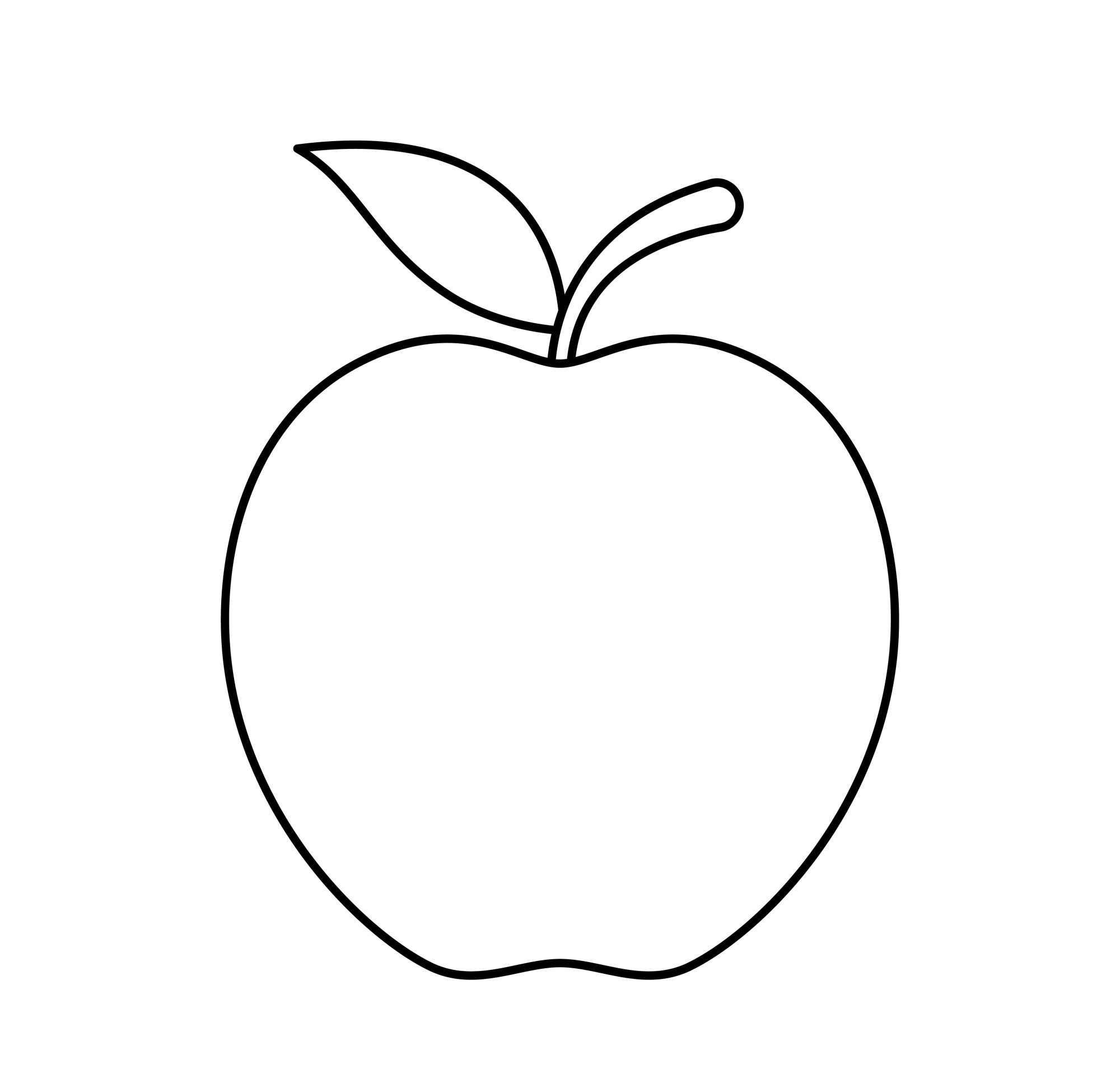 Раскраска для детей: питательное яблоко