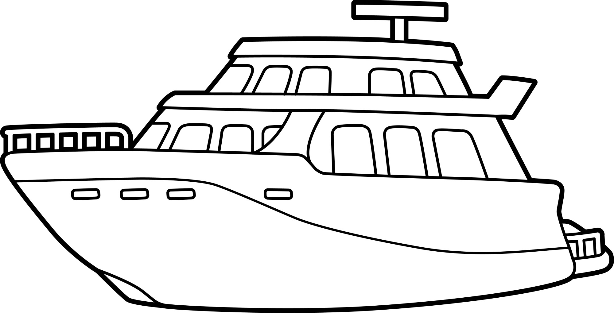 Раскраска для детей: корабль яхта