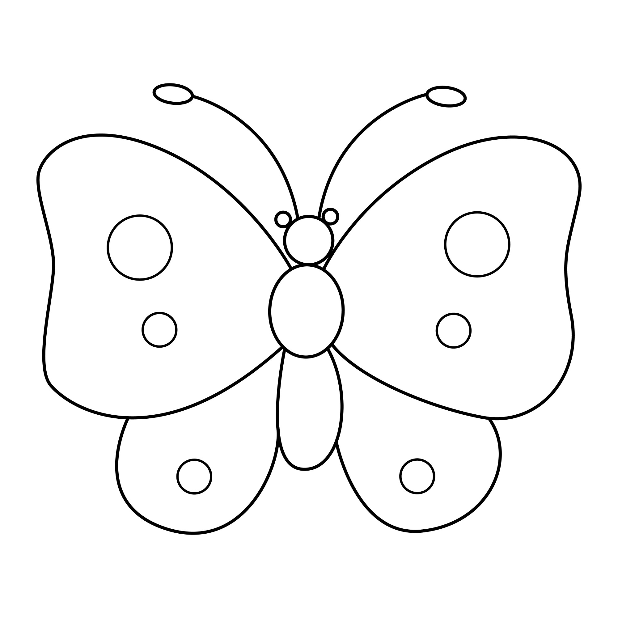 Раскраска для детей: легкая маленькая бабочка