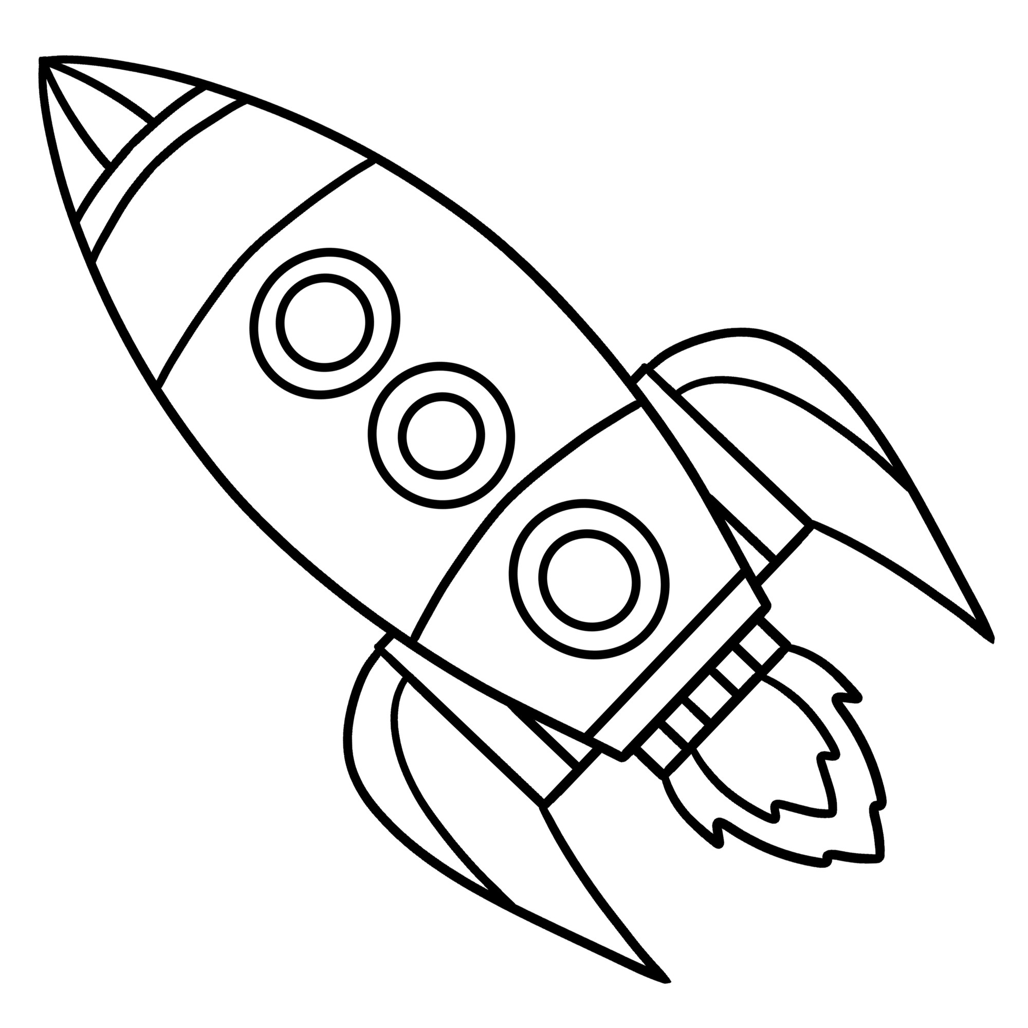 Раскраска для детей: игрушка космический корабль