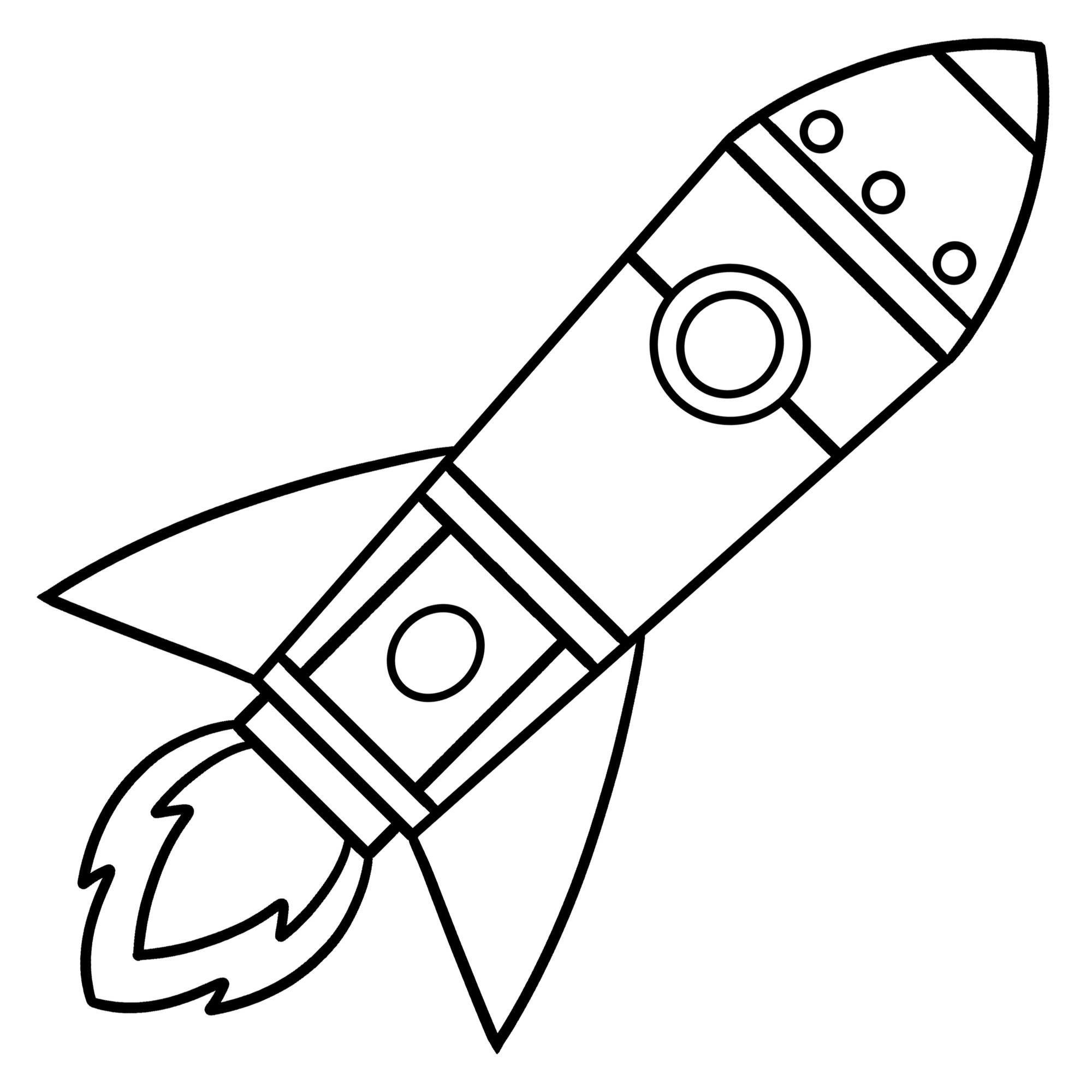 Раскраска для детей: игрушка космический корабль ракета