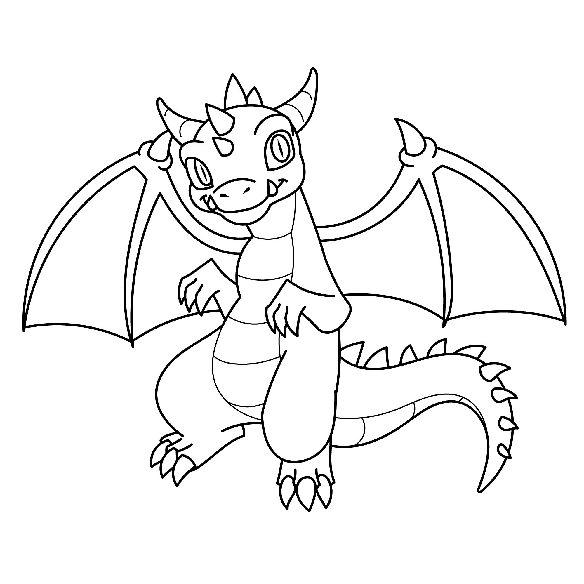 Раскраска для детей: раскраска дракон кривоклык