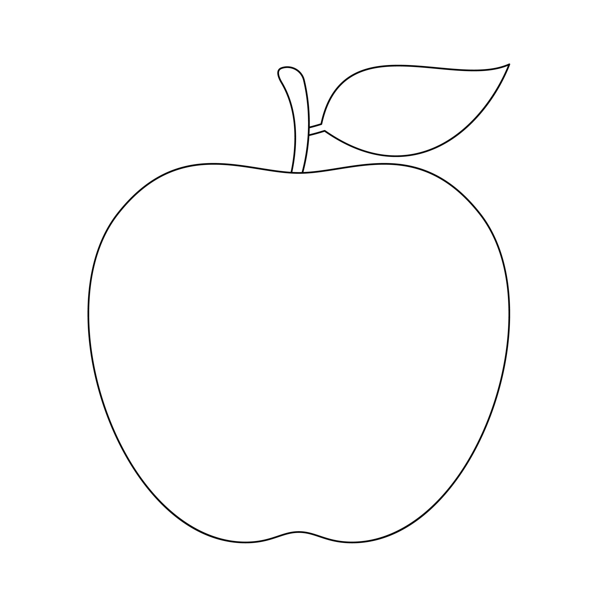 Раскраска для детей: вкусное яблоко