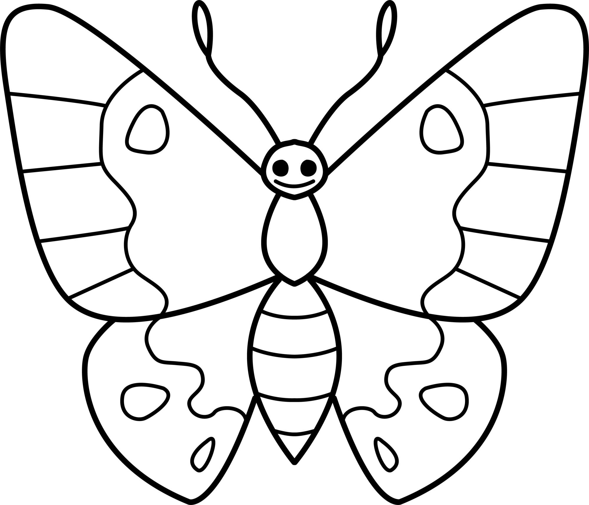 Раскраска для детей: бабочка лимонница