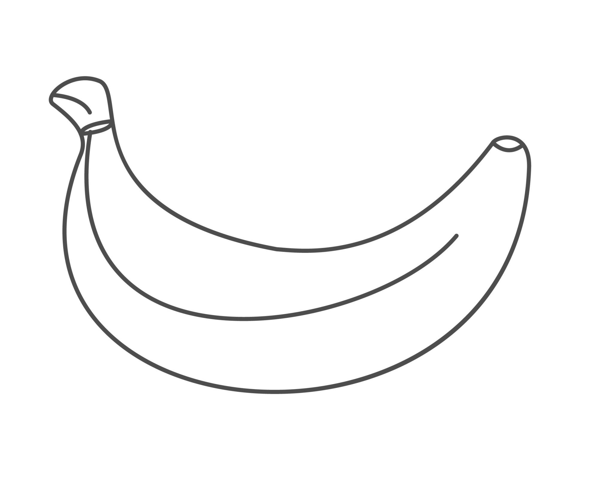 Раскраска для детей: желтый банан