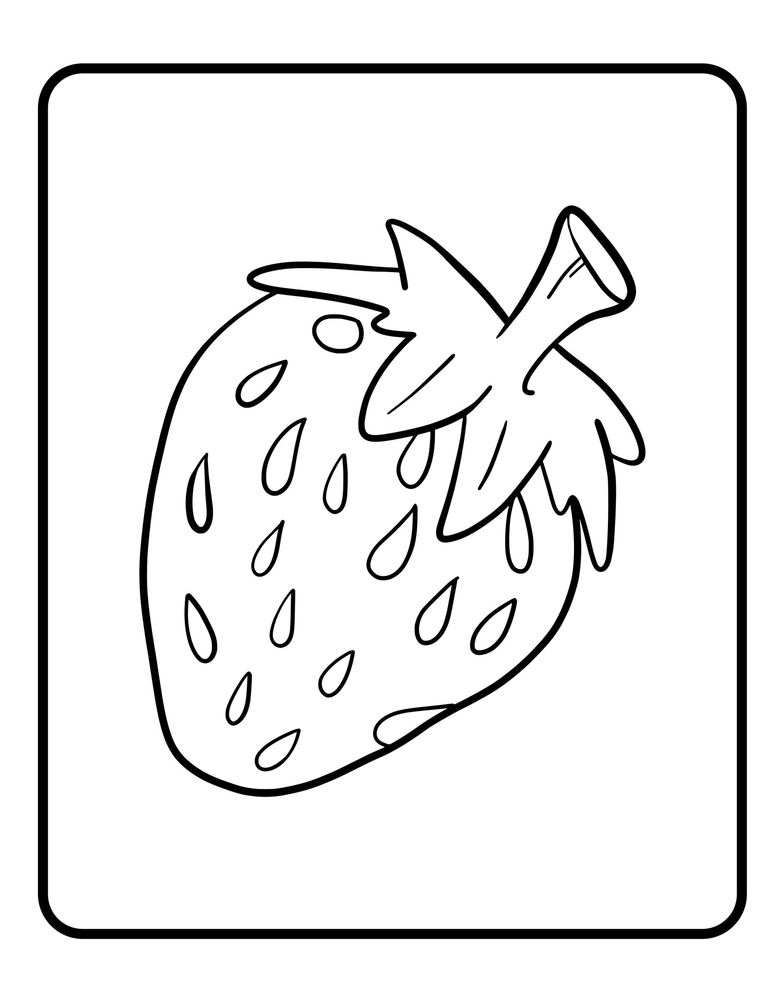 Раскраска для детей: ароматная ягода клубника