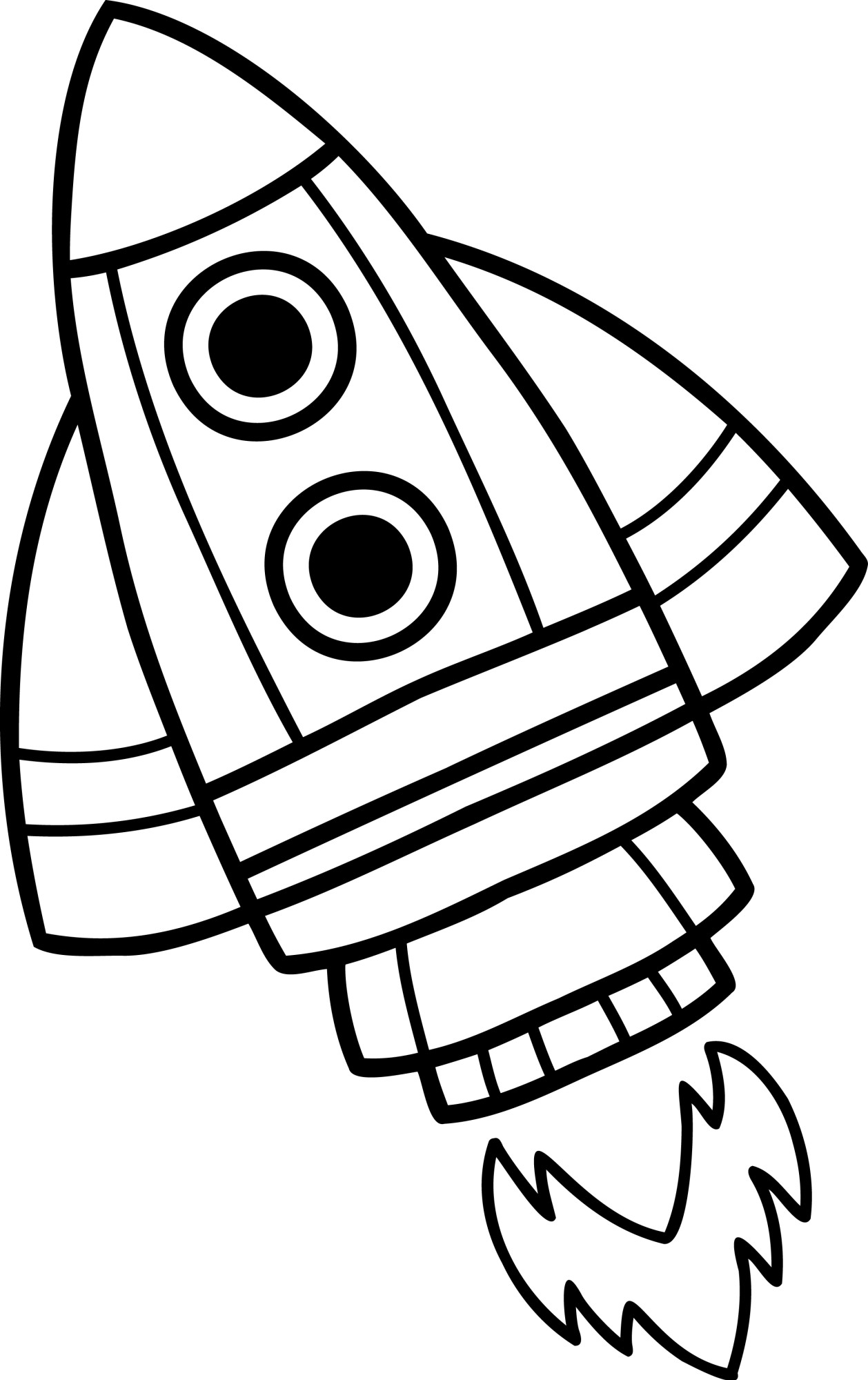 Раскраска для детей: игрушка космическая ракета