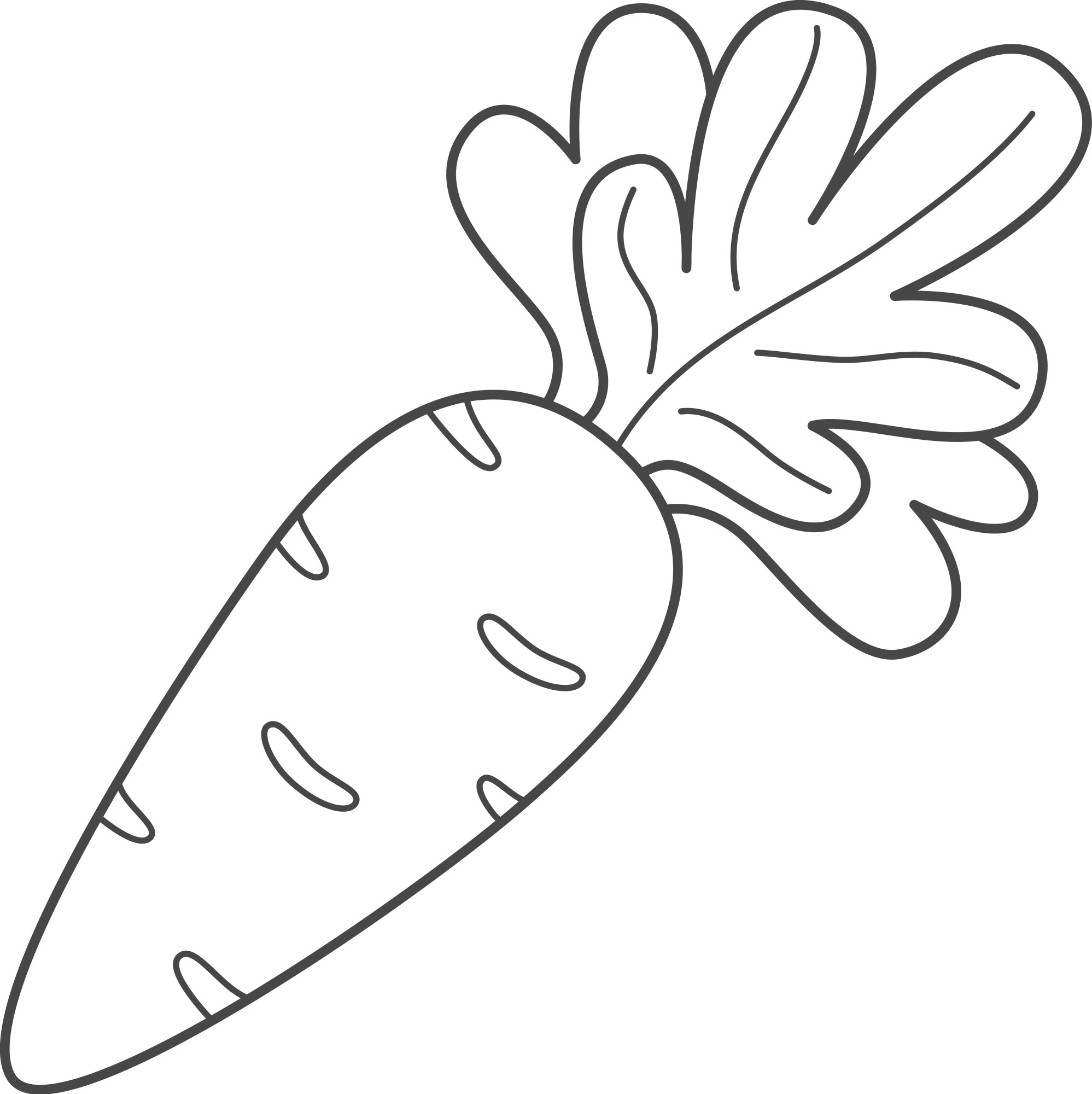 Раскраска для детей: питательная морковь