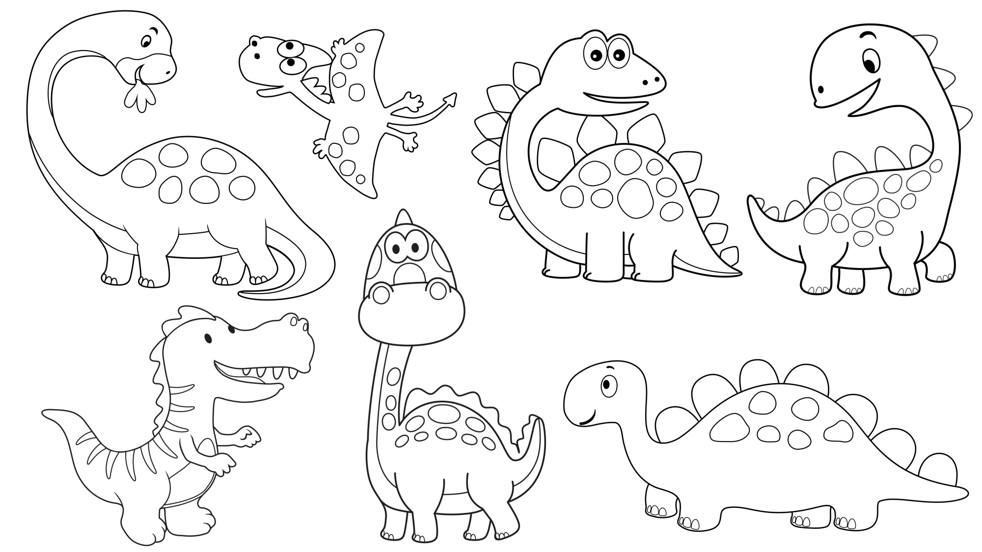 Раскраска для детей: эра динозавров