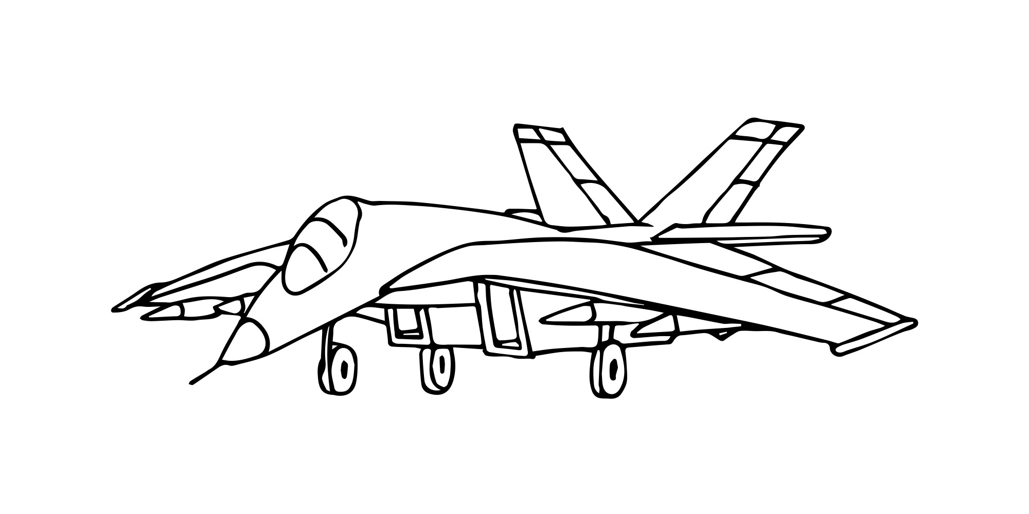 Раскраска для детей: истребитель «Летающий боец»