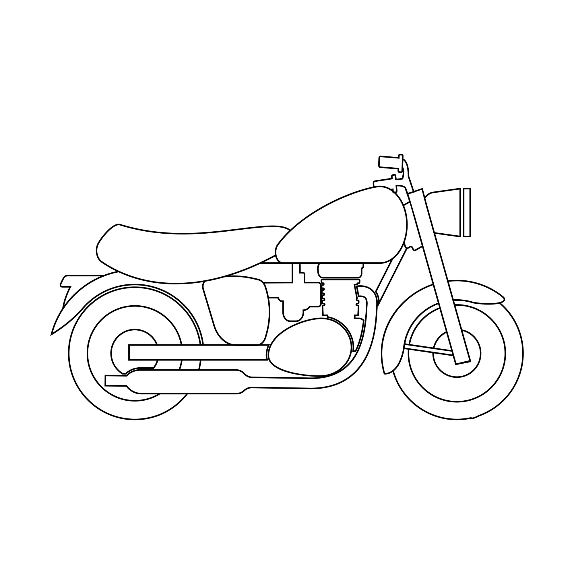Раскраска для детей: мотоцикл «Флаг свободы»