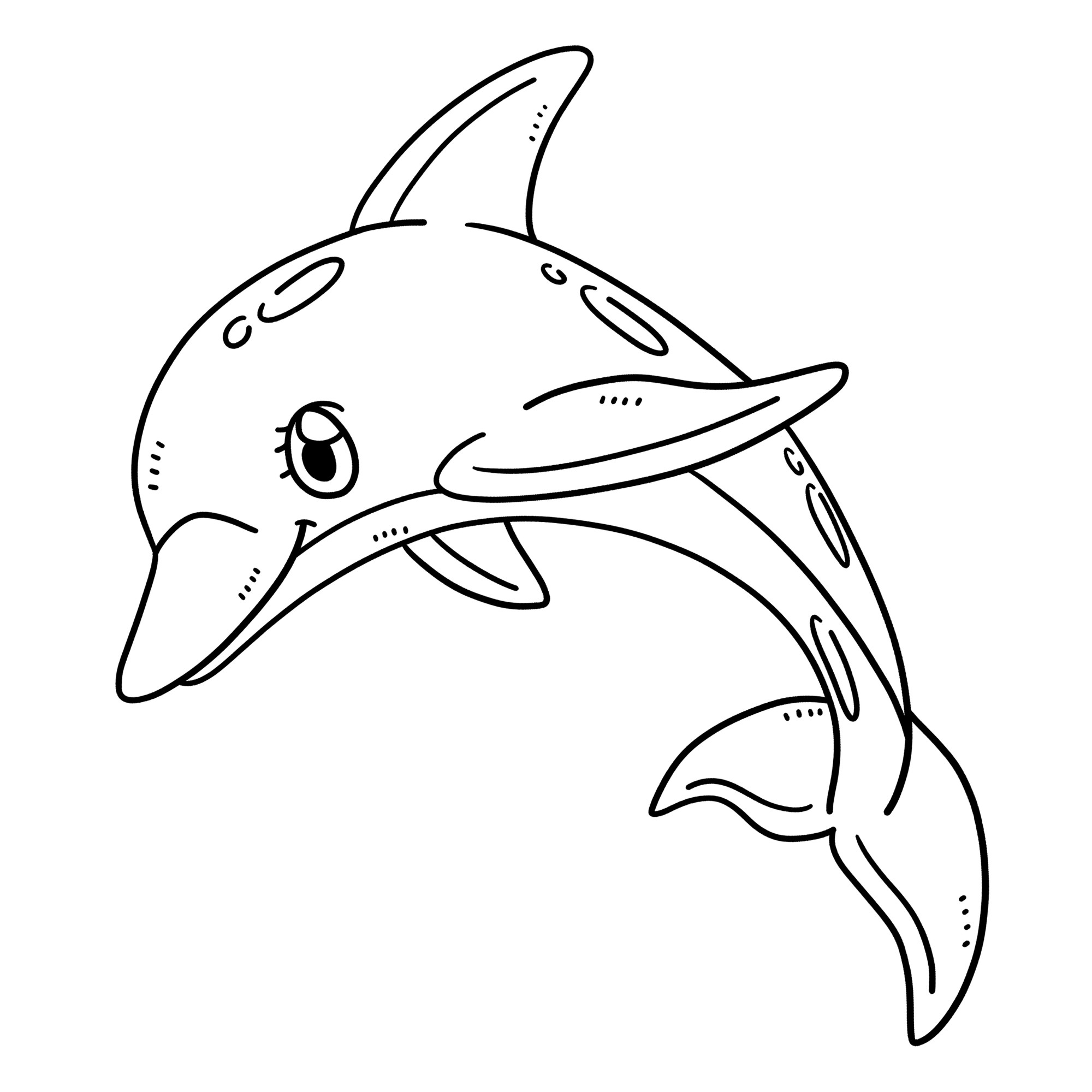 Раскраска для детей: дельфин «Гармония в движении»
