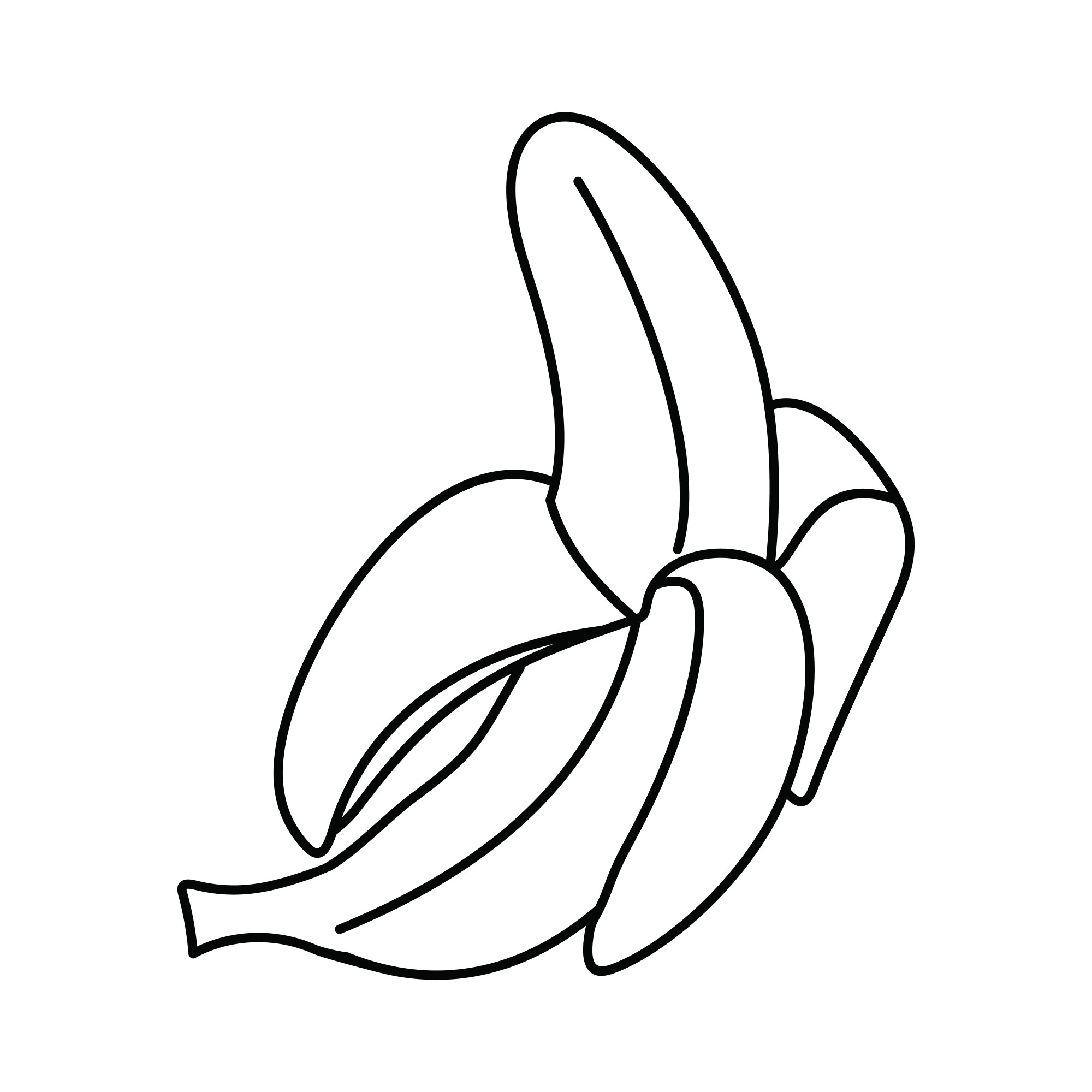Раскраска для детей: ароматный банан