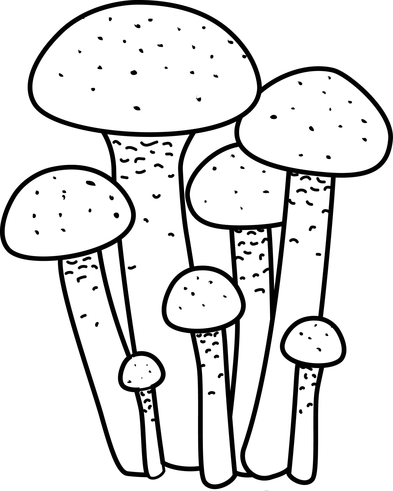 Раскраска для детей: грибы опята