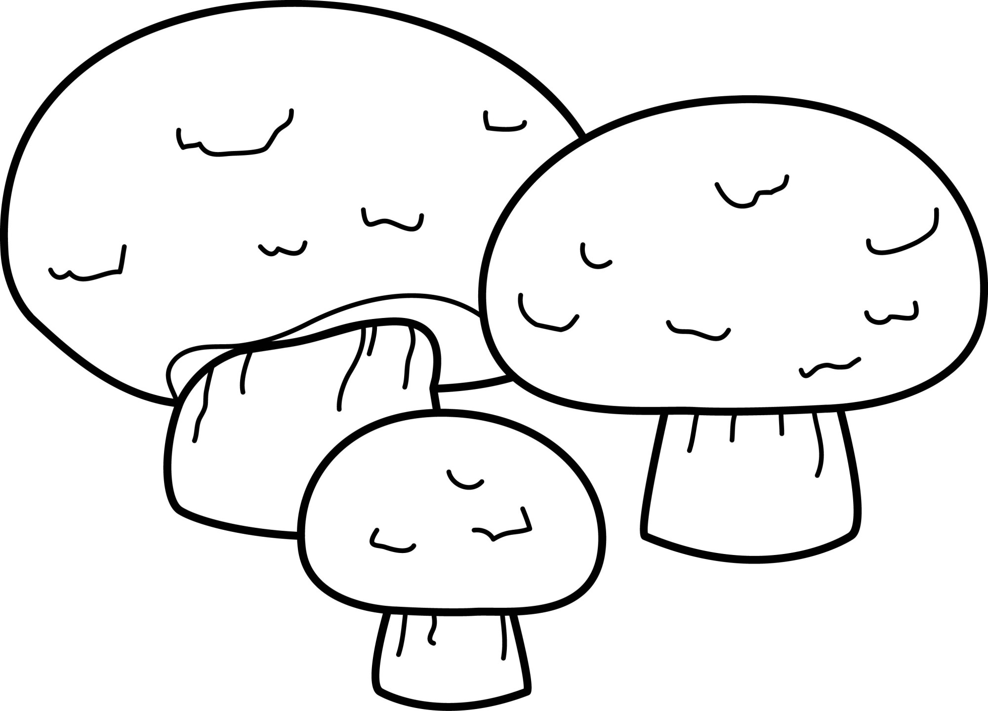 Раскраска для детей: грибы шампиньоны