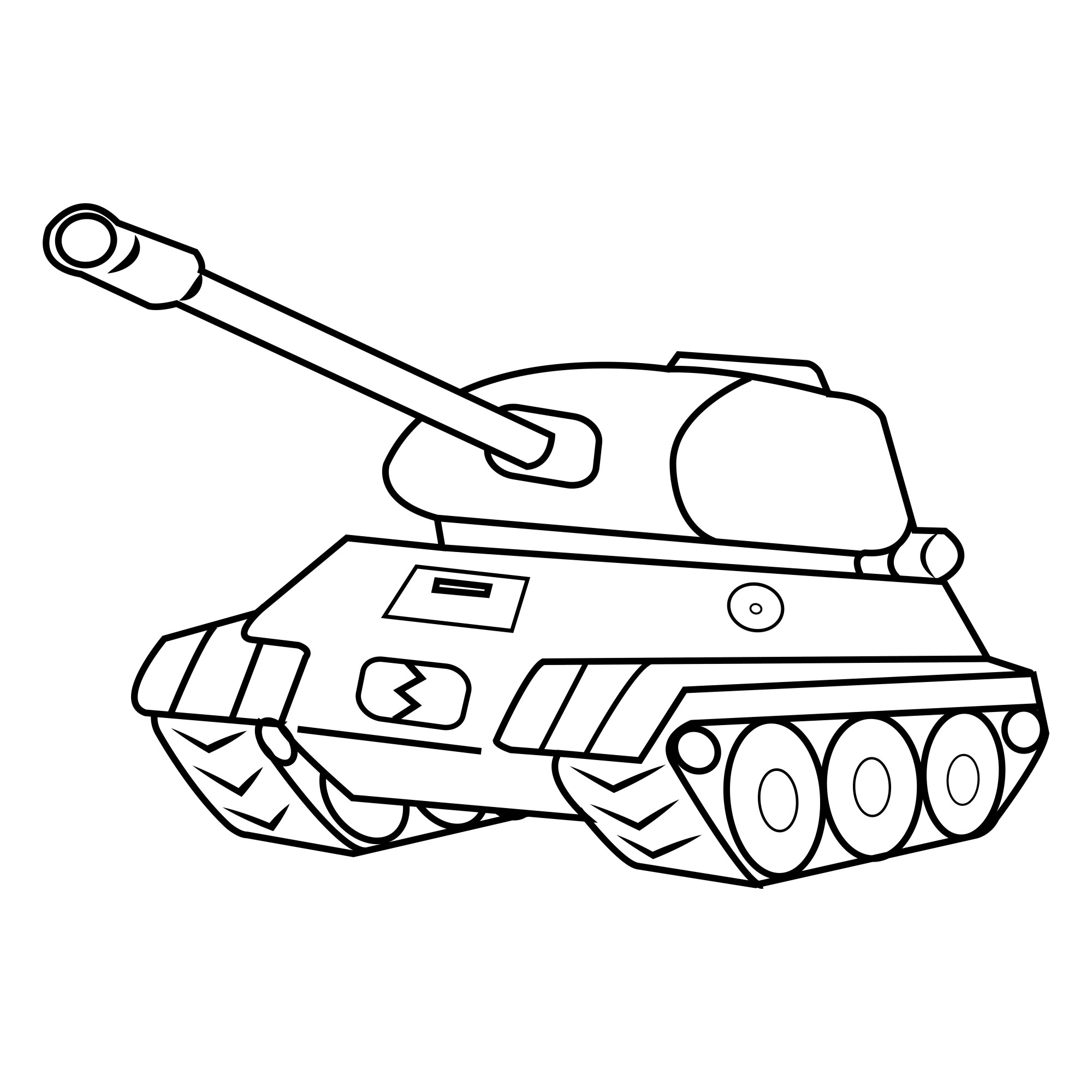 Раскраска для детей: игрушечный танк «Мегазащитник»
