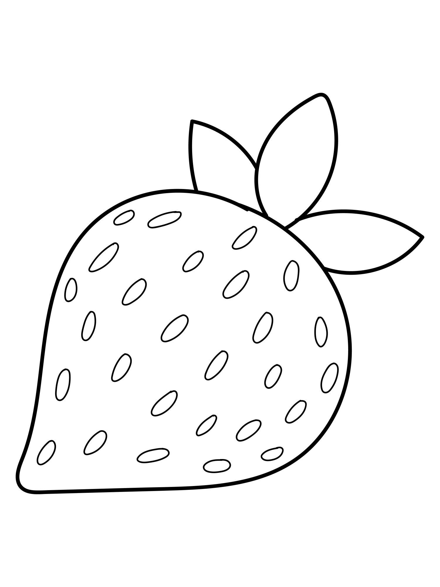 Раскраска для детей: свежая летняя ягода клубника