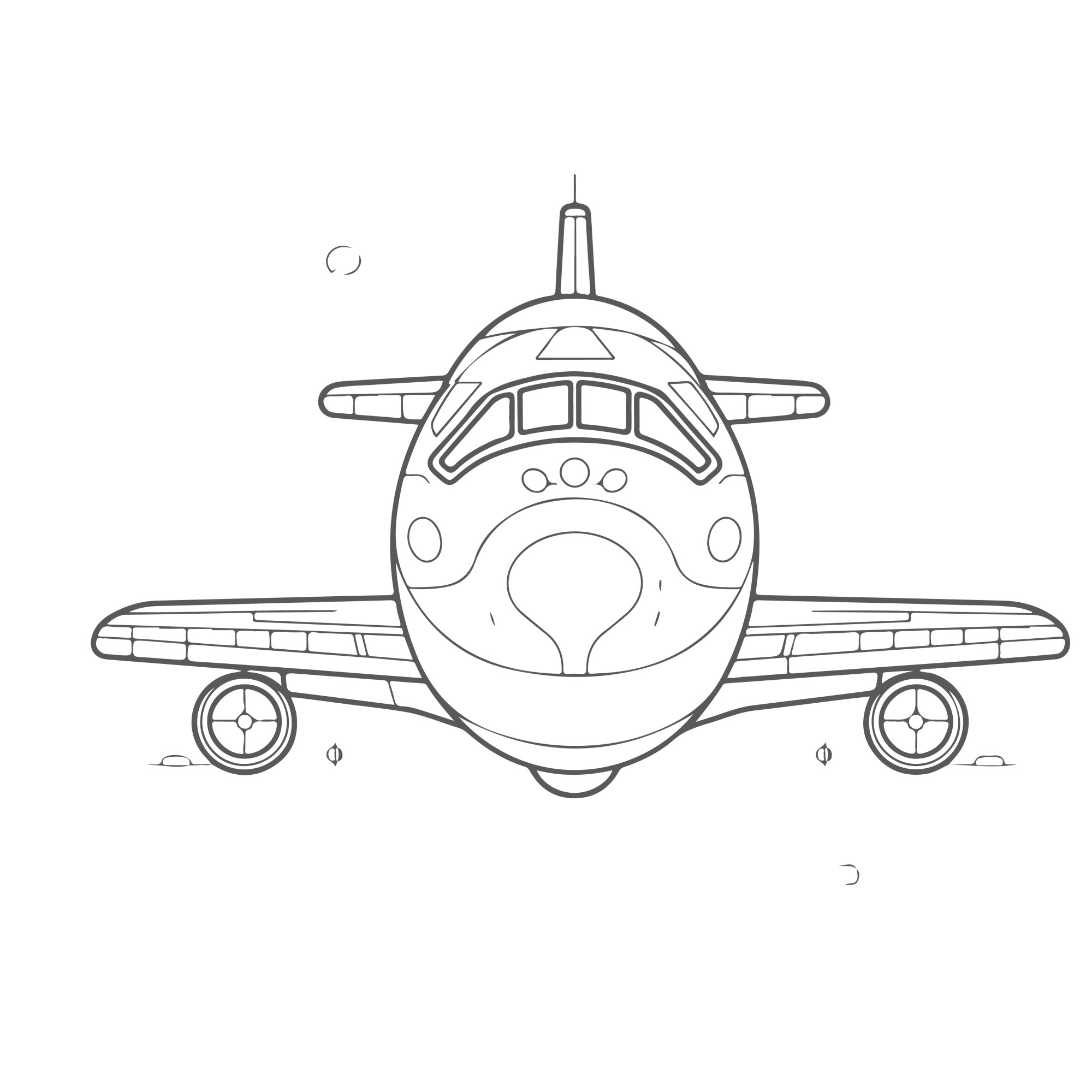 Раскраска для детей: самолет «Авиационная фантазия»