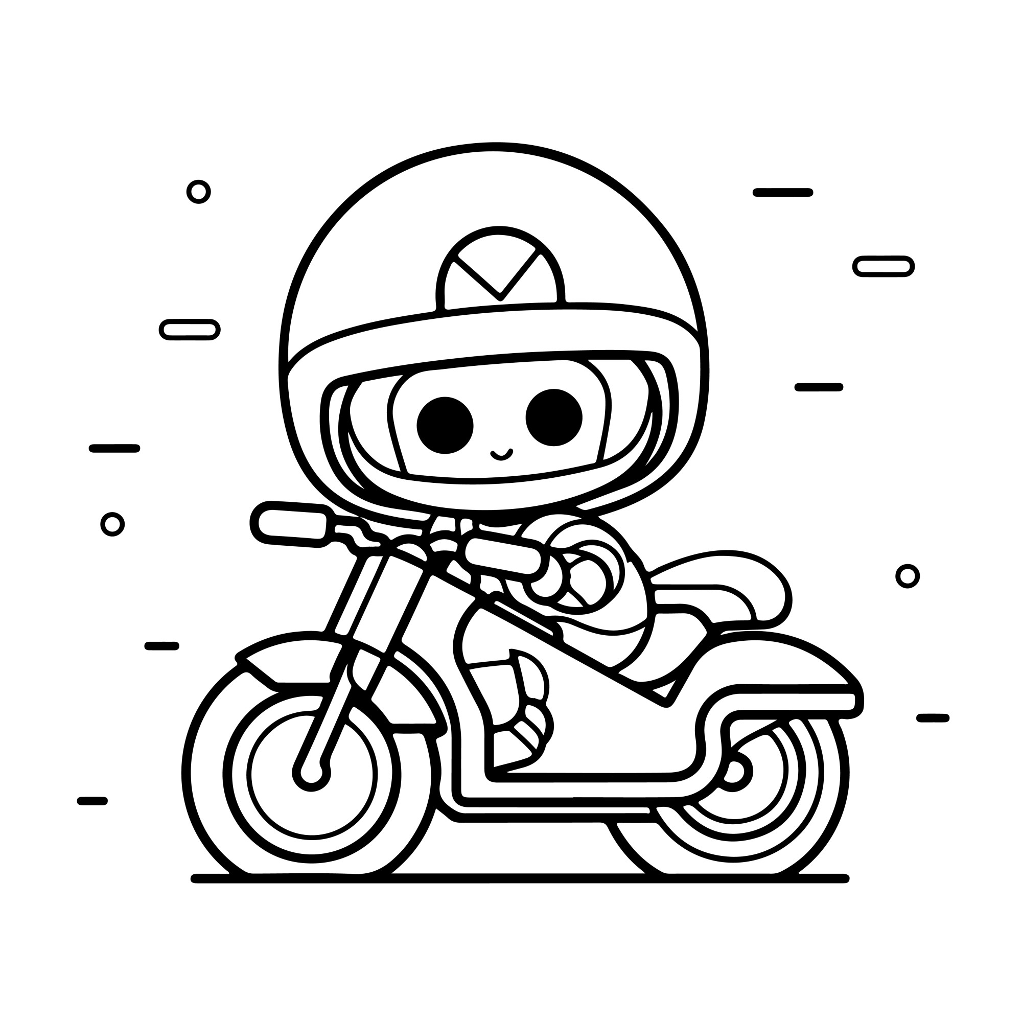 Раскраска для детей: магический мотоцикл