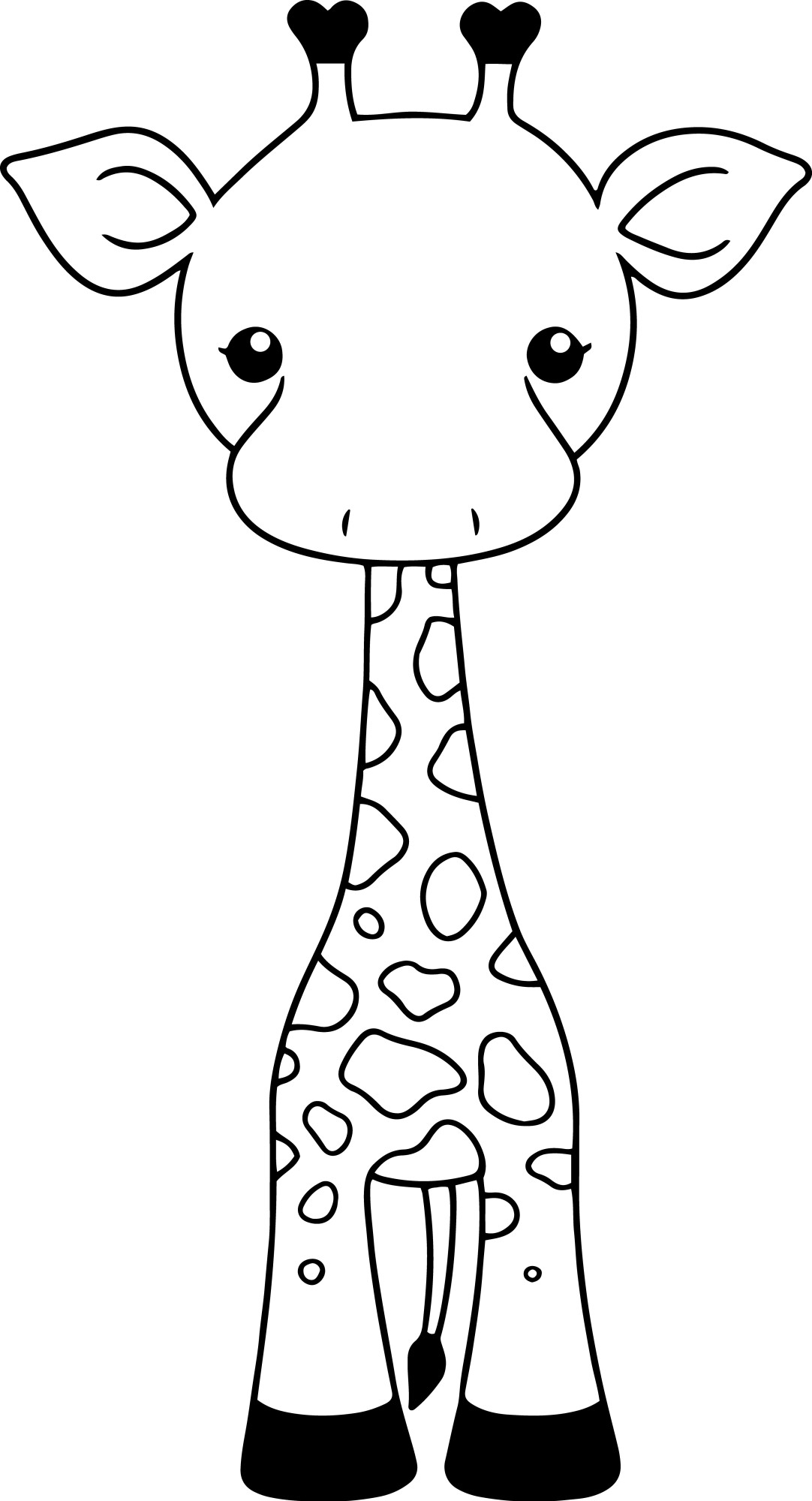 Раскраска для детей: игрушечный жираф
