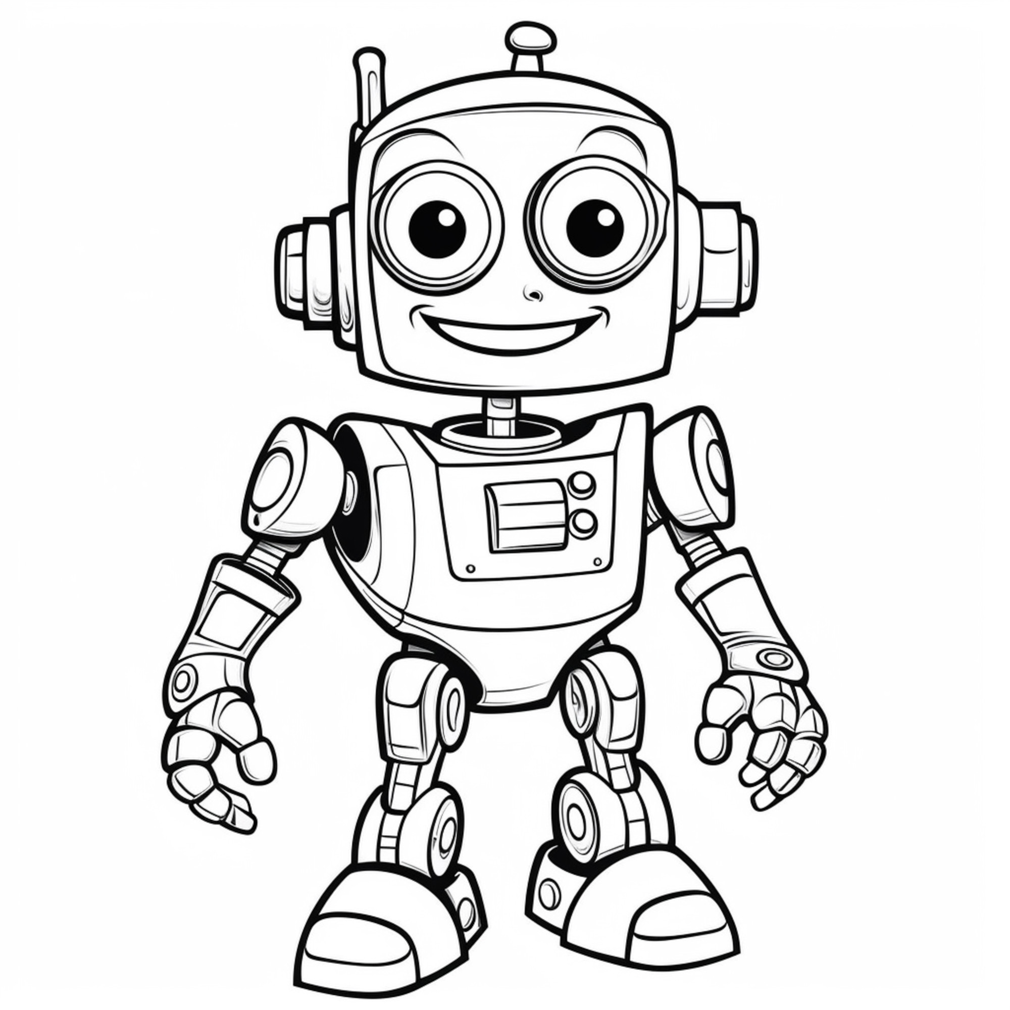 Раскраска для детей: робот Фредди