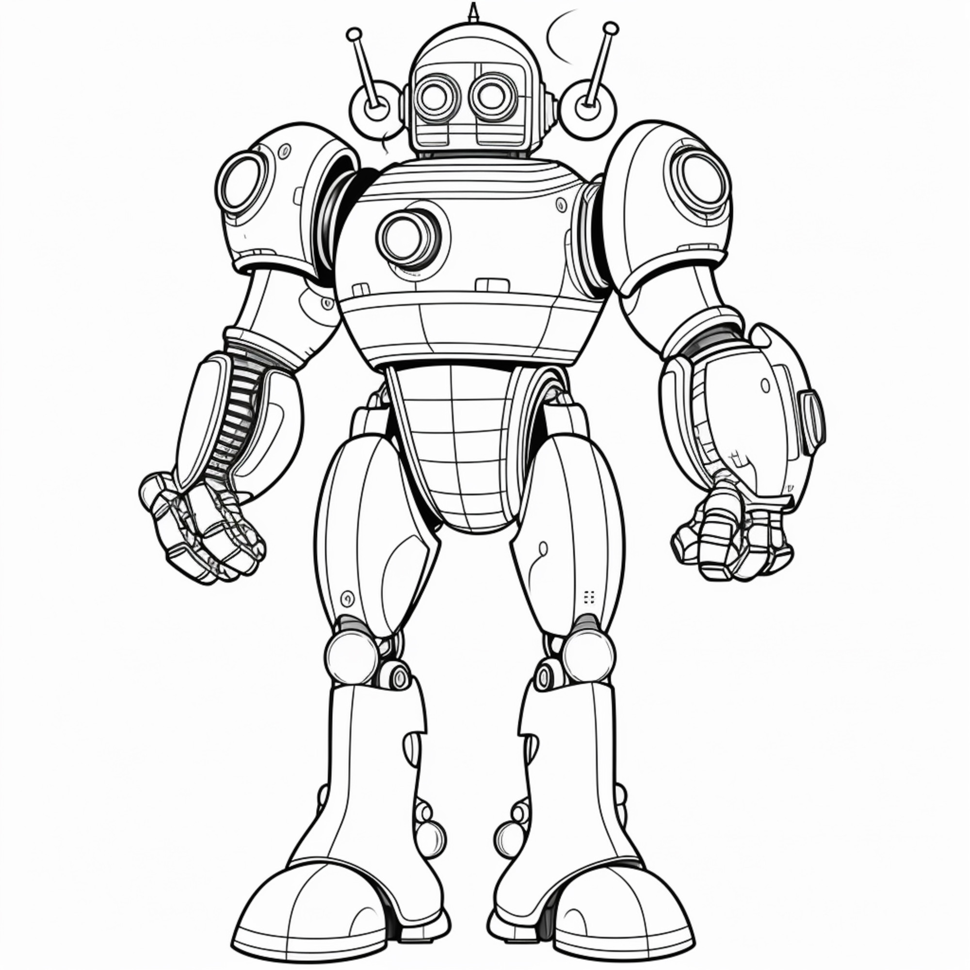 Раскраска для детей: робот «Прайм»