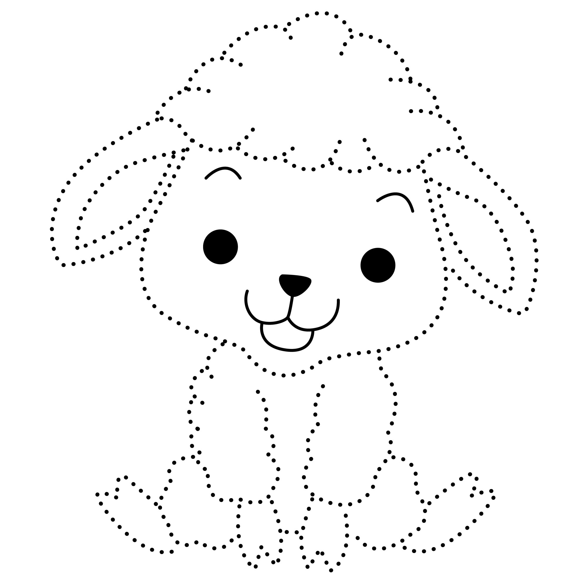 Раскраска для детей: овечка по точкам