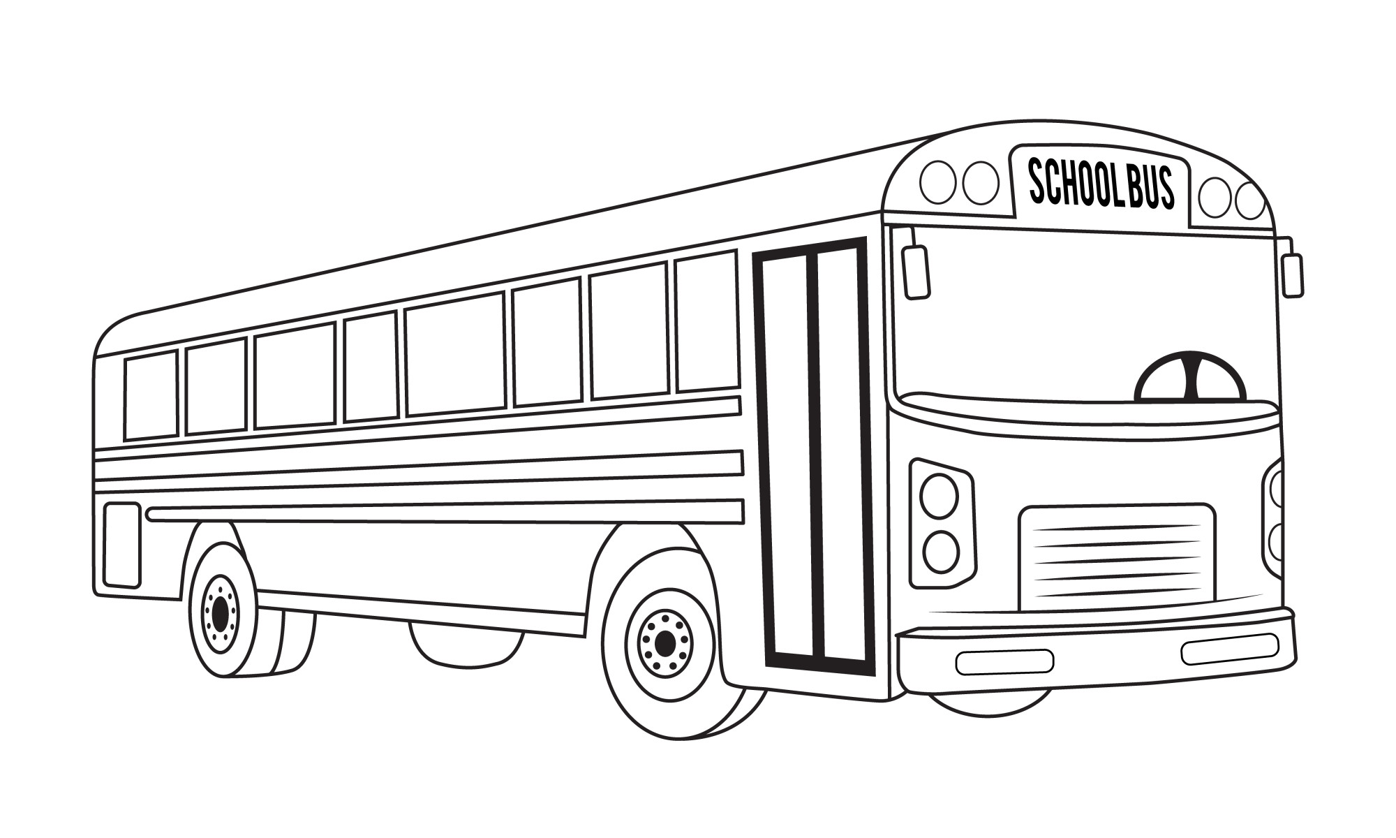 Раскраска для детей: старый школьный автобус