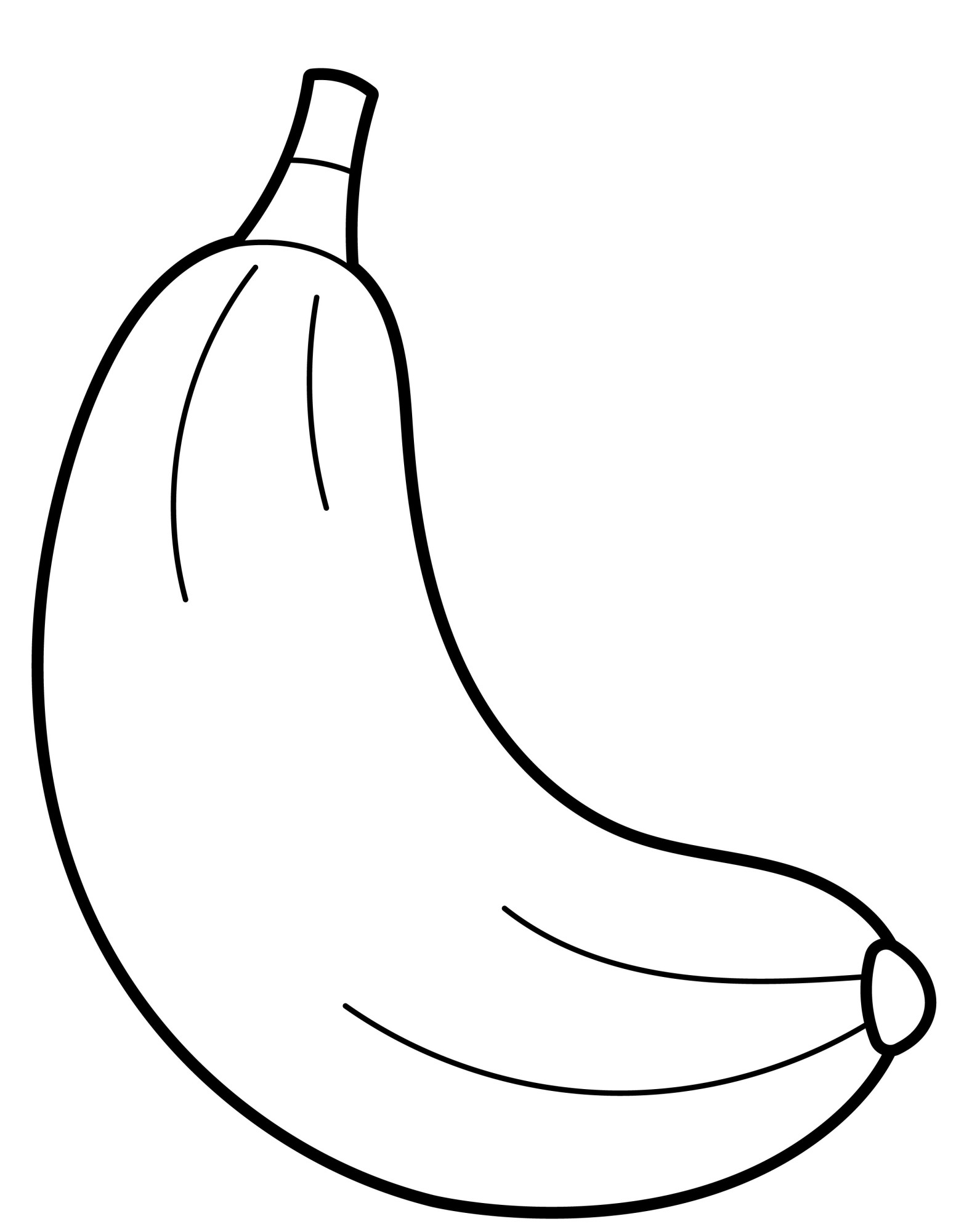 Раскраска для детей: банан