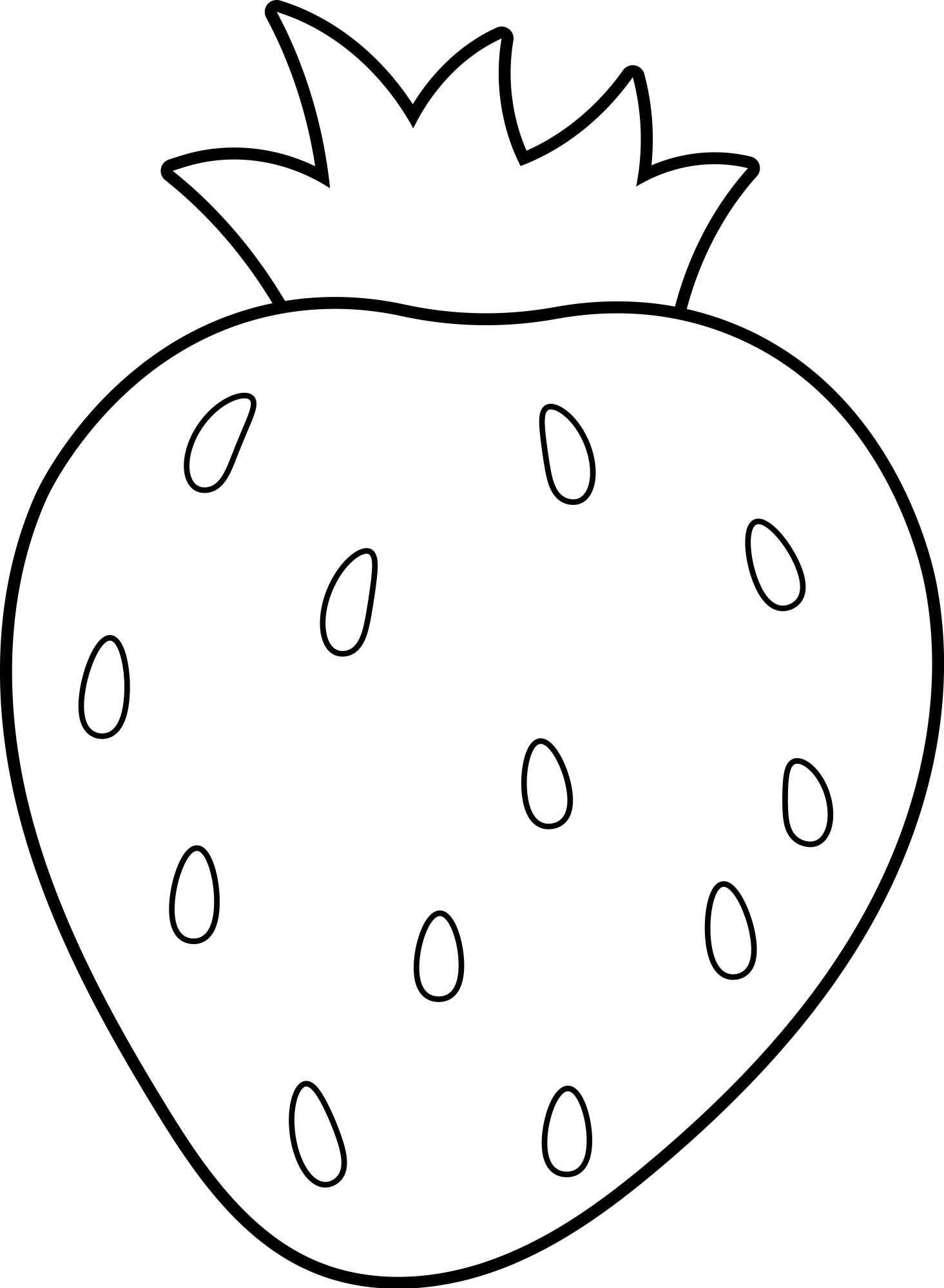 Раскраска для детей: садовая ягода клубника